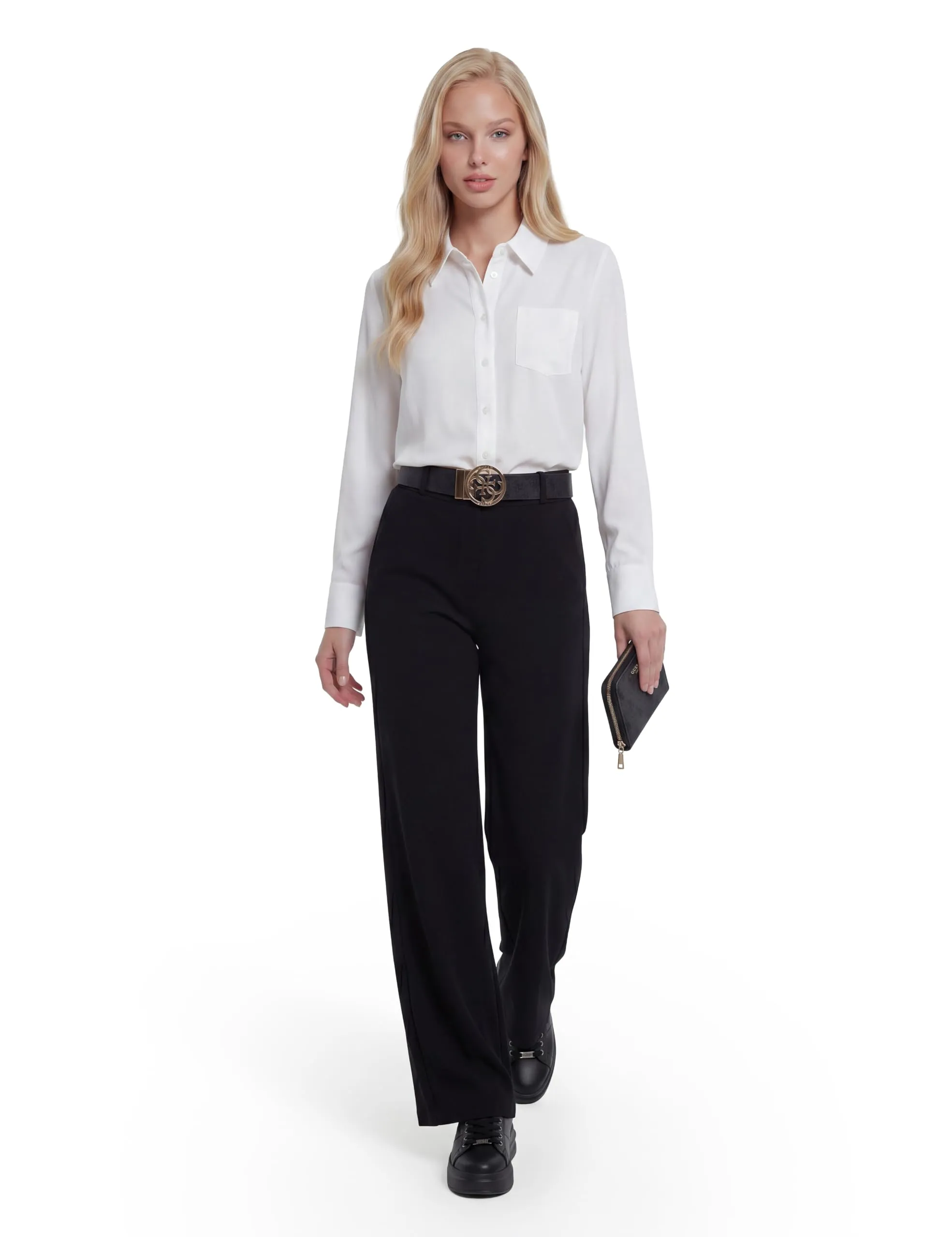Guess Donna Portafoglio Zip Around Laurel II SLG Small Nero Antracite - immagine 7