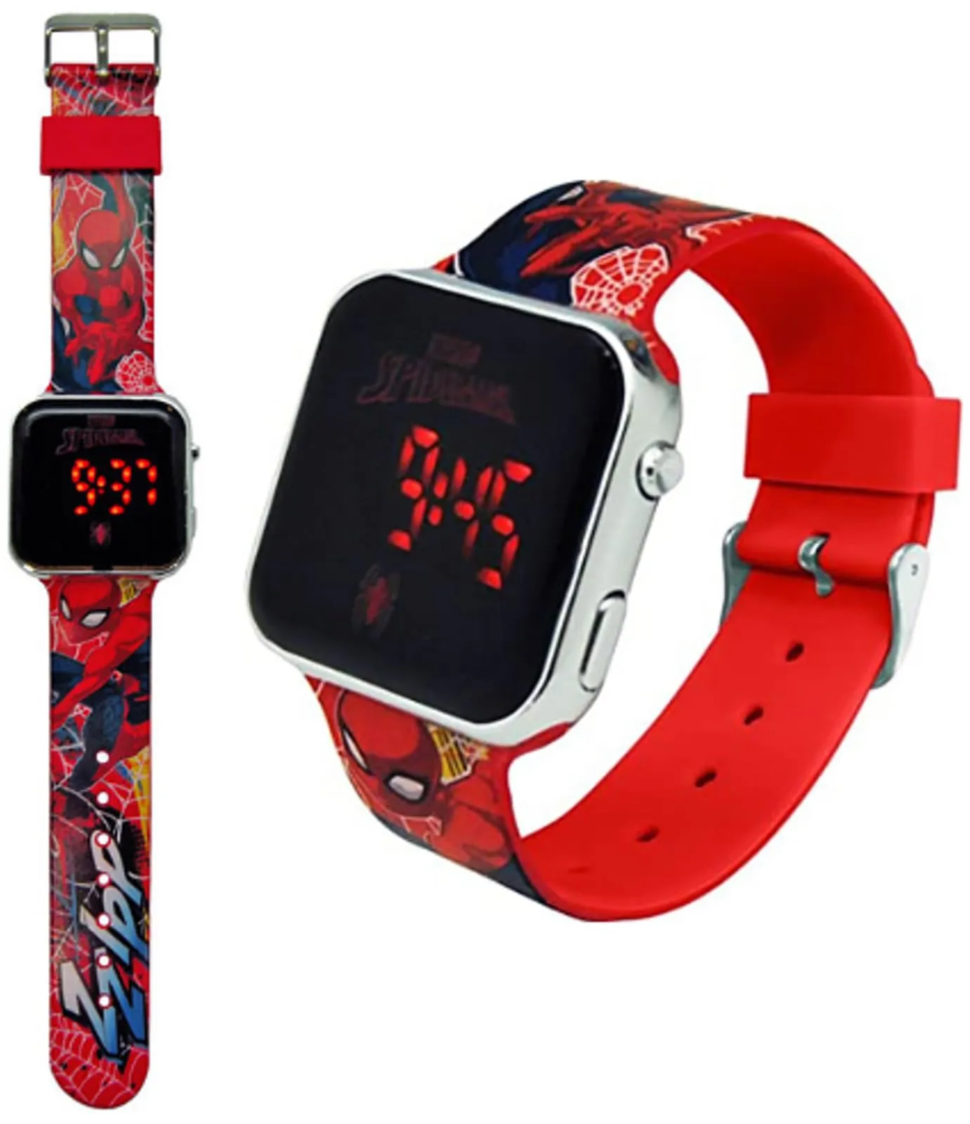 Clondo Spiderman Orologio da Polso Digitale Led per Bambino e Bambina - immagine 4