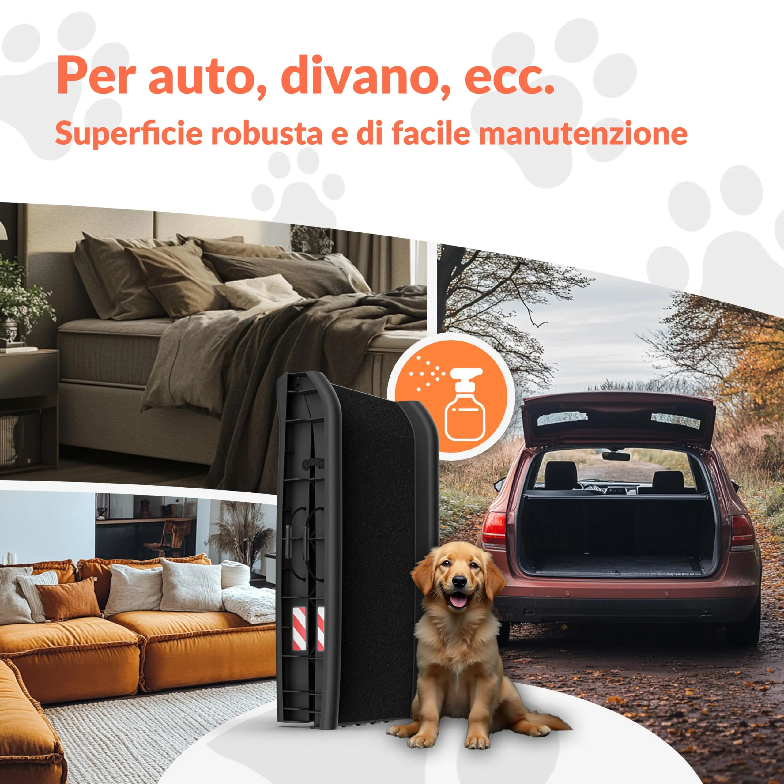 Cadoca Rampa per Cani Auto Pieghevole Antiscivolo 156x40cm Capacità 90kg - immagine 5
