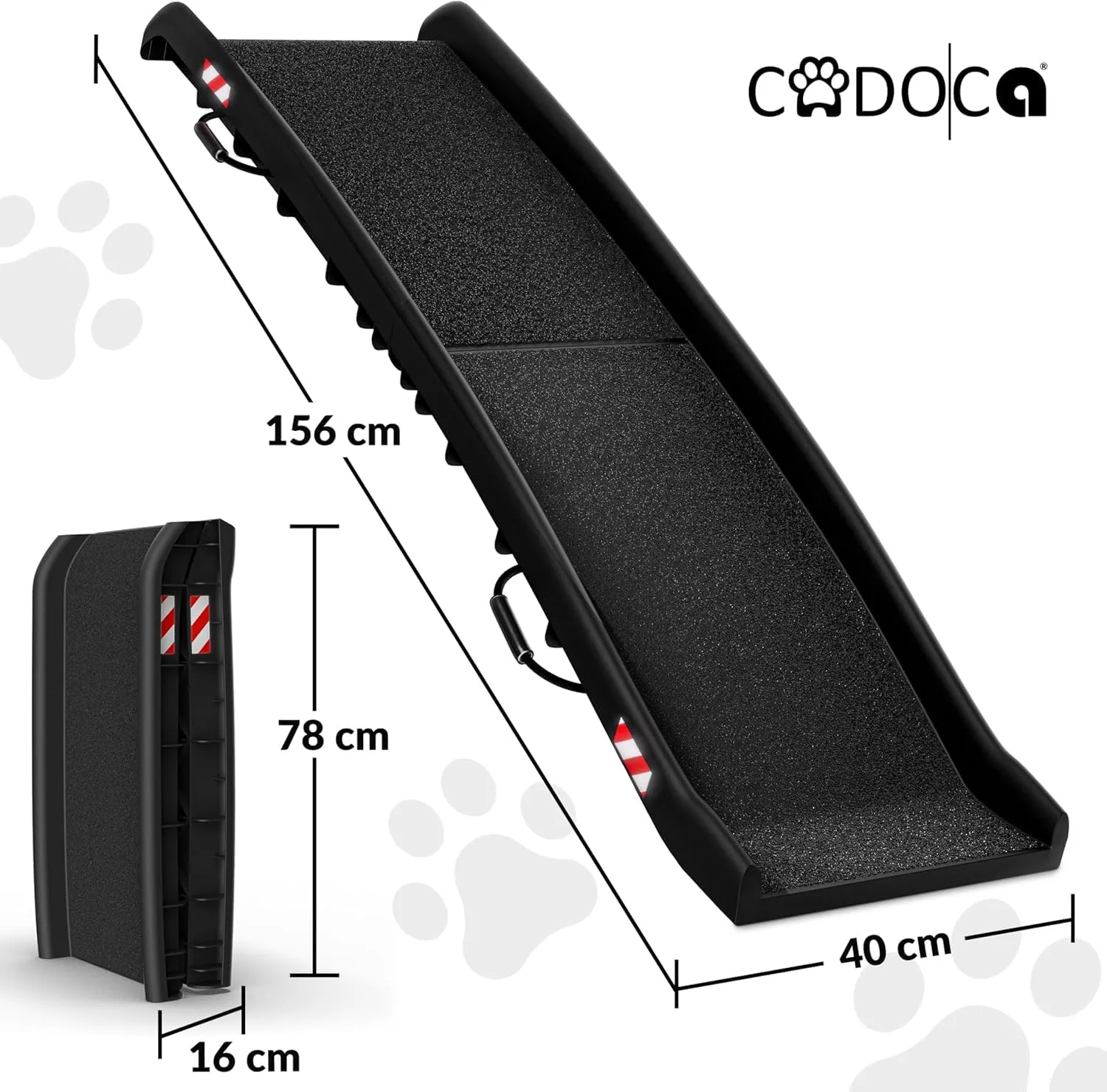 Cadoca Rampa per Cani Auto Pieghevole Antiscivolo 156x40cm Capacità 90kg - immagine 9