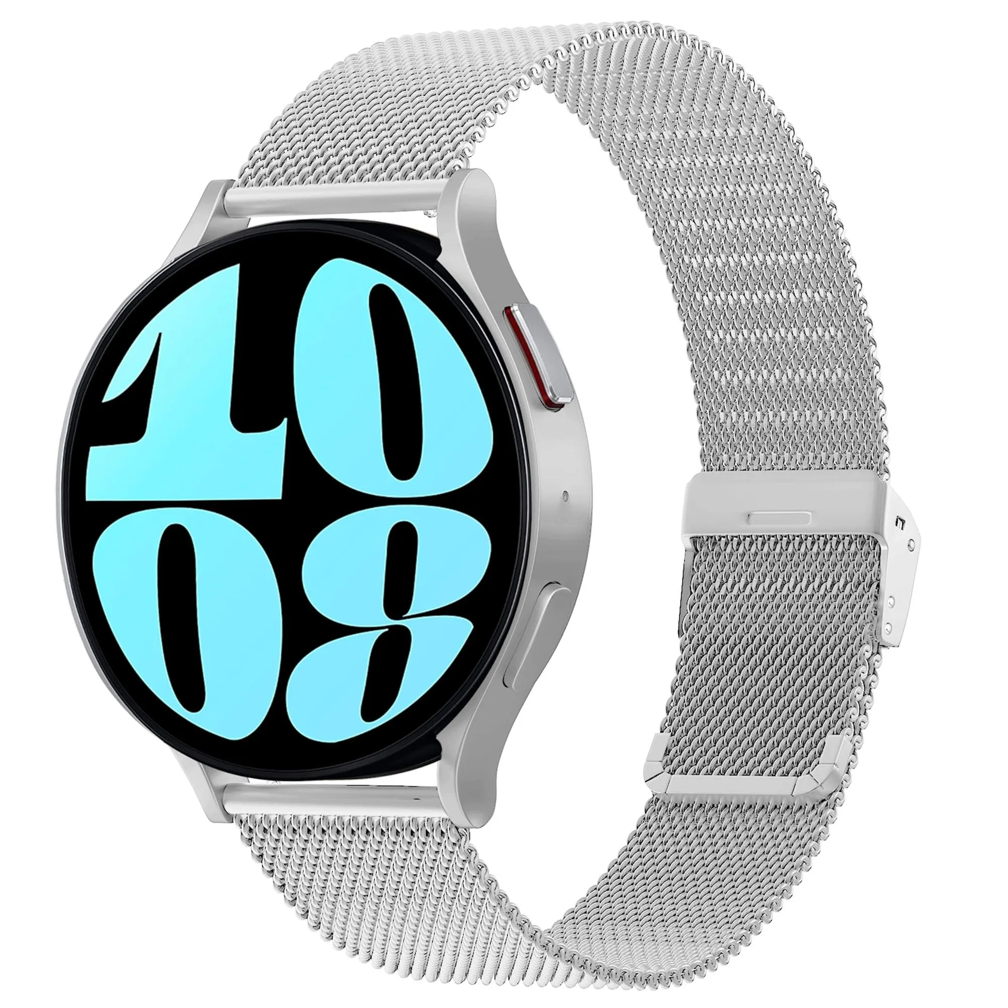 AidorMax Cinturino 22 mm in Acciaio Inossidabile a Maglia, Argento - immagine 2