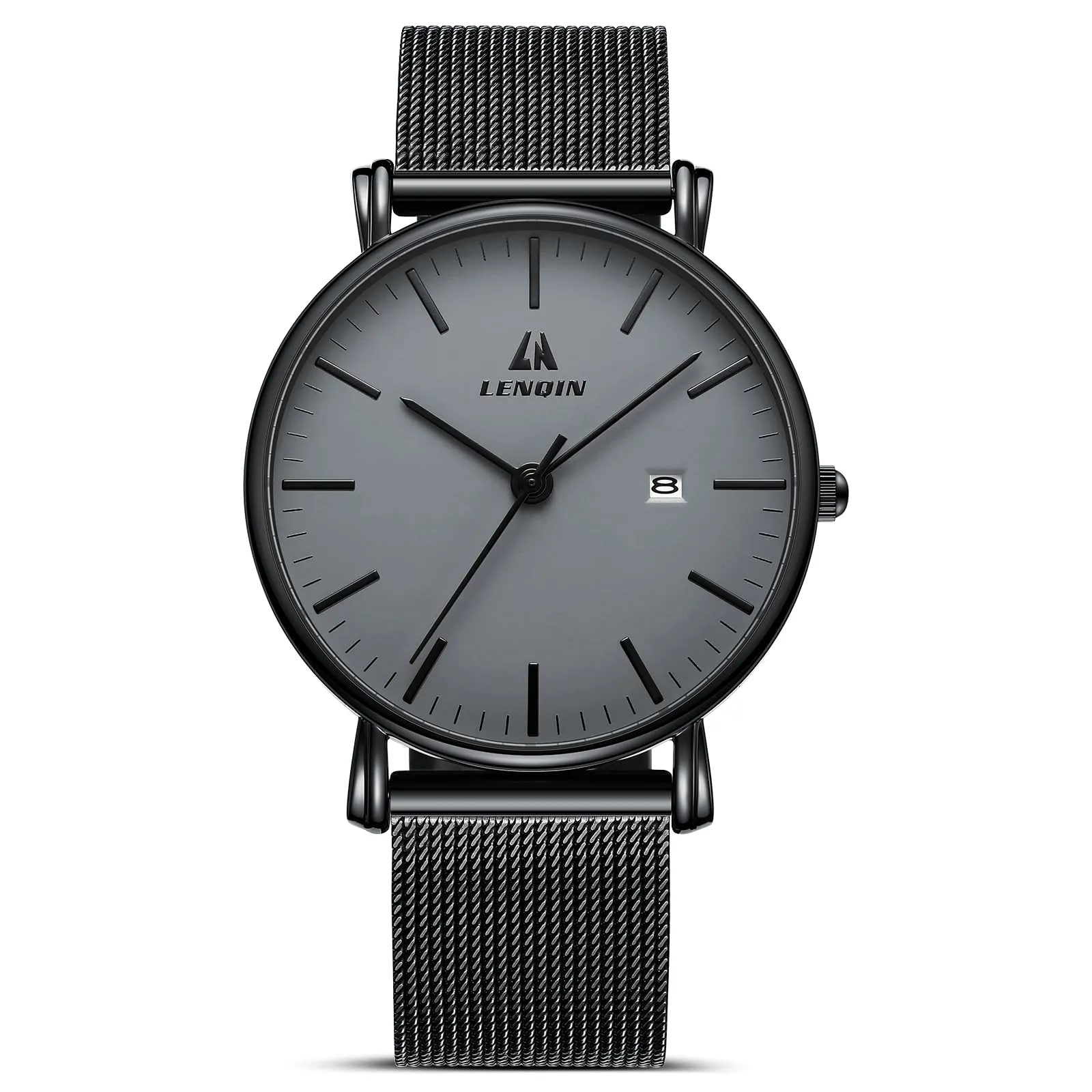 LN LENQIN Orologio Uomo Analogico Quarzo in Acciaio Inossidabile Impermeabile Business - immagine 1