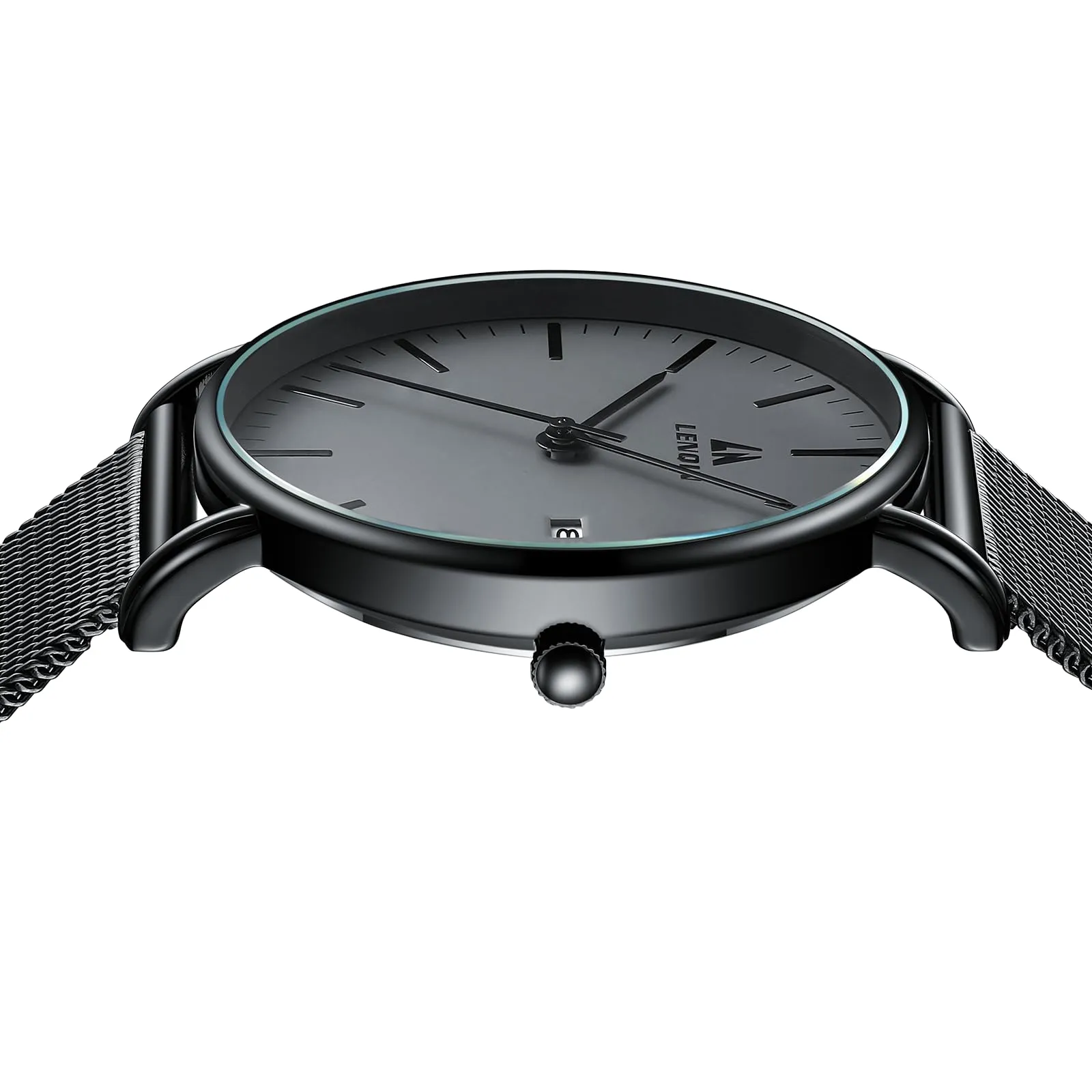 LN LENQIN Orologio Uomo Analogico Quarzo in Acciaio Inossidabile Impermeabile Business - immagine 5