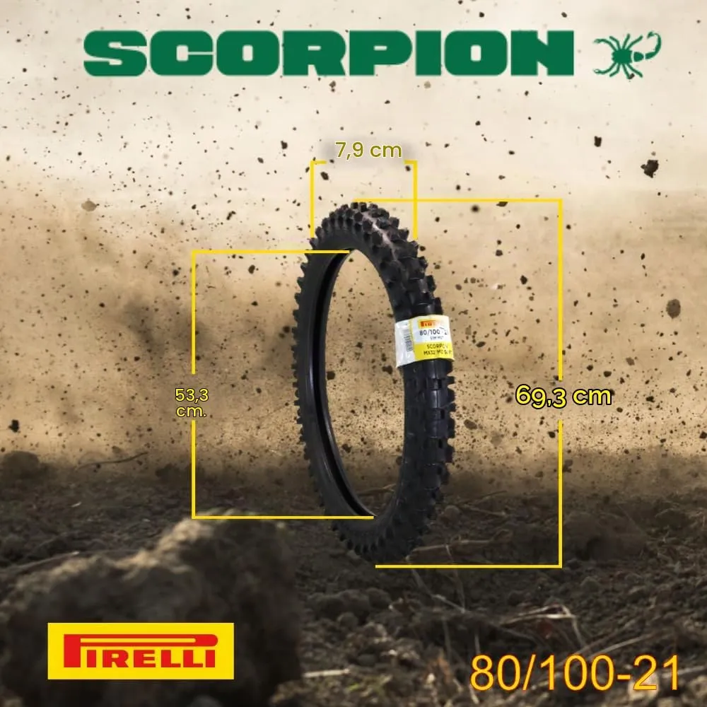 Pirelli Scorpion XC Mid Soft Tyre 80/100-21 51R - immagine 2