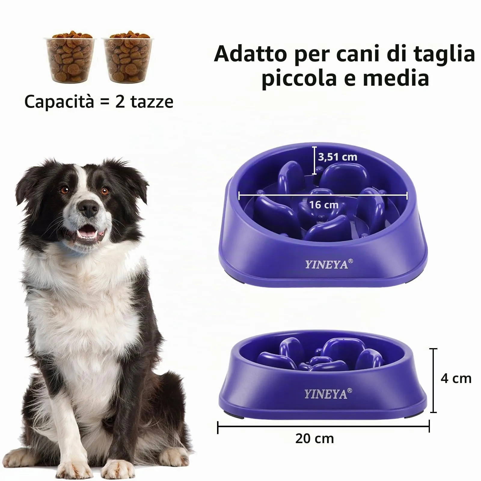 YINEYA Ciotola Anti Ingozzamento per Cani, 1 Pezzo - immagine 5