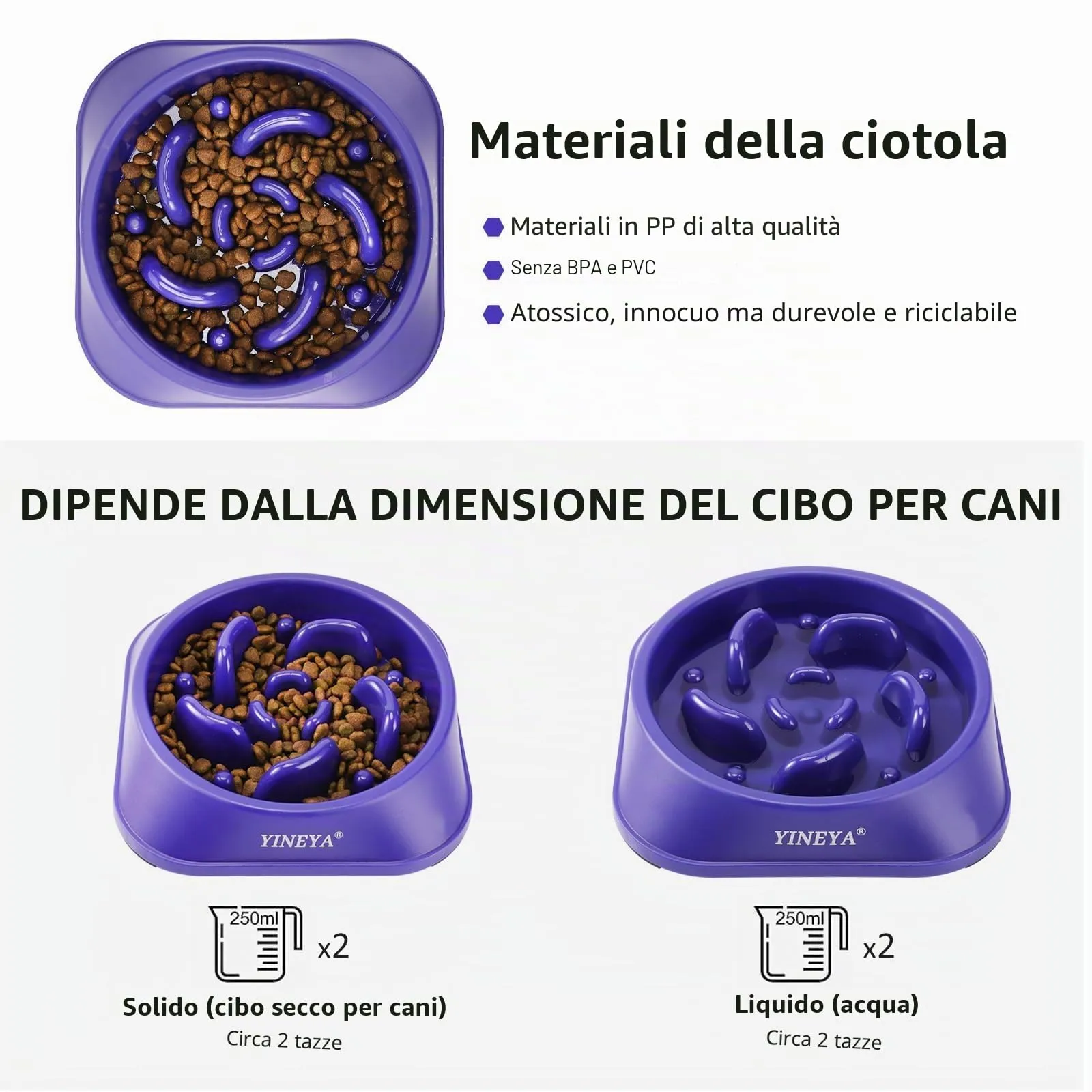 YINEYA Ciotola Anti Ingozzamento per Cani, 1 Pezzo - immagine 6