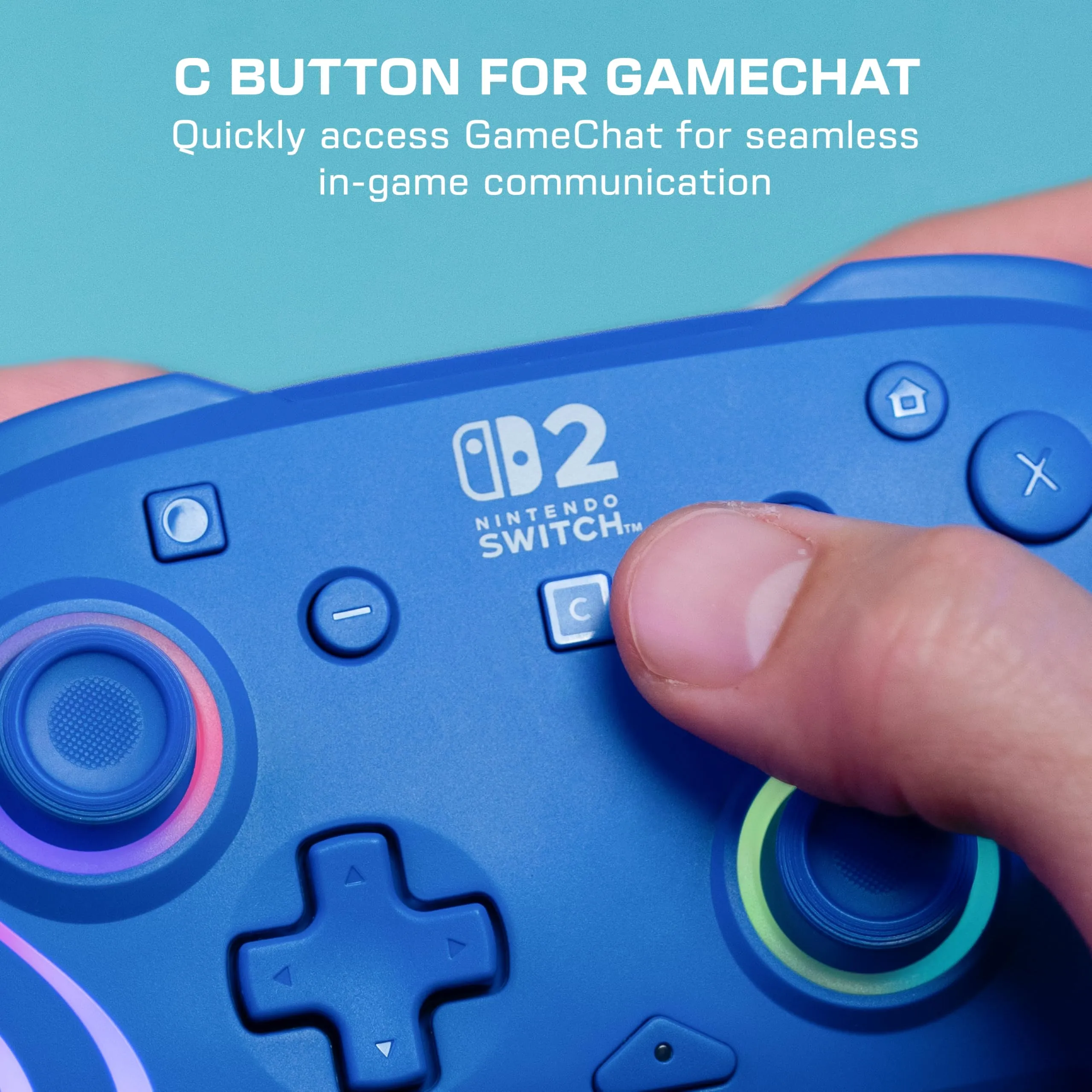 Turtle Beach Afterglow Wireless Gaming Controller RGB for Nintendo Switch - Blue - immagine 5