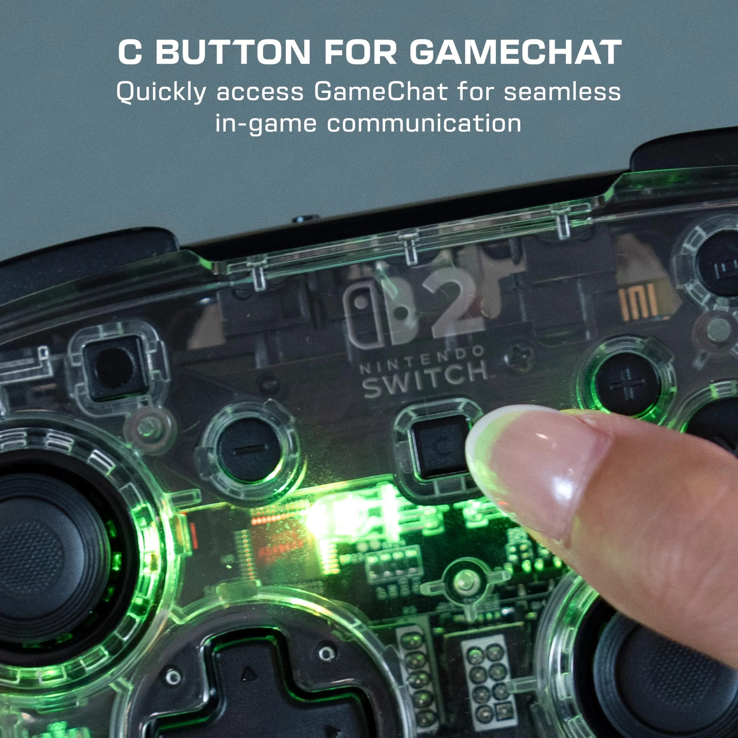 Turtle Beach Afterglow Chiaro Controller Wireless RGB per Nintendo Switch 2 - immagine 5
