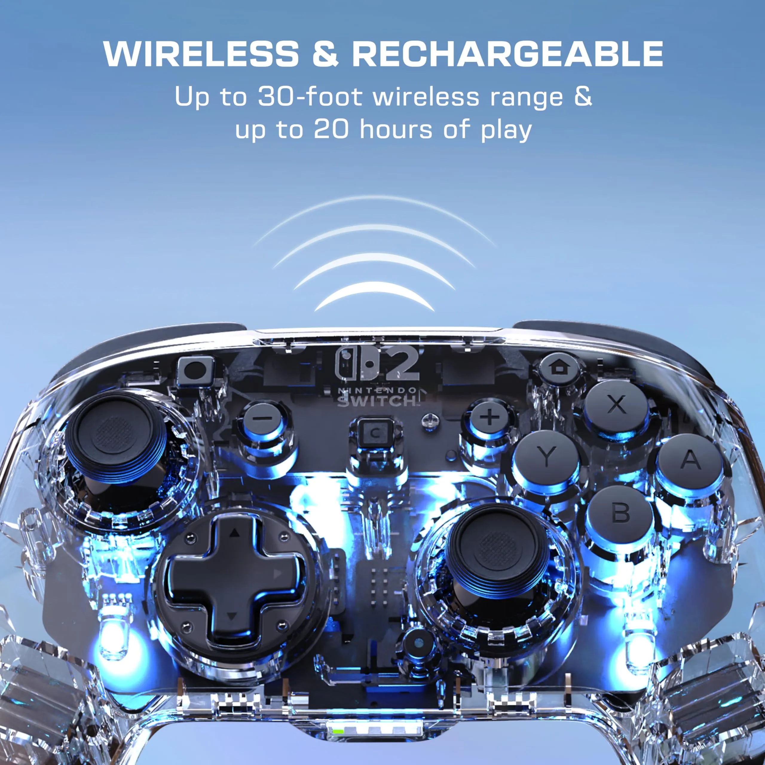 Turtle Beach Afterglow Chiaro Controller Wireless RGB per Nintendo Switch 2 - immagine 7