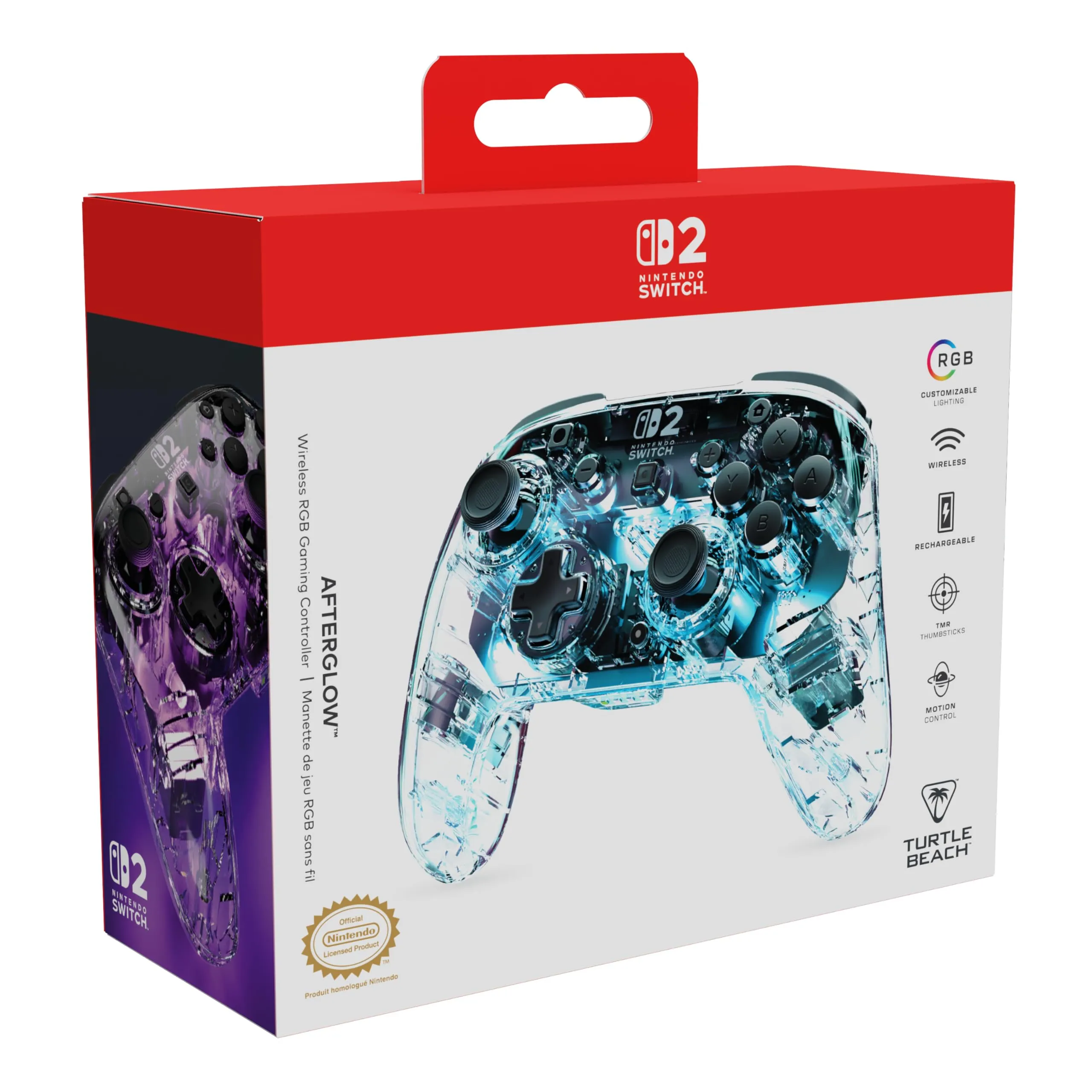 Turtle Beach Afterglow Chiaro Controller Wireless RGB per Nintendo Switch 2 - immagine 12