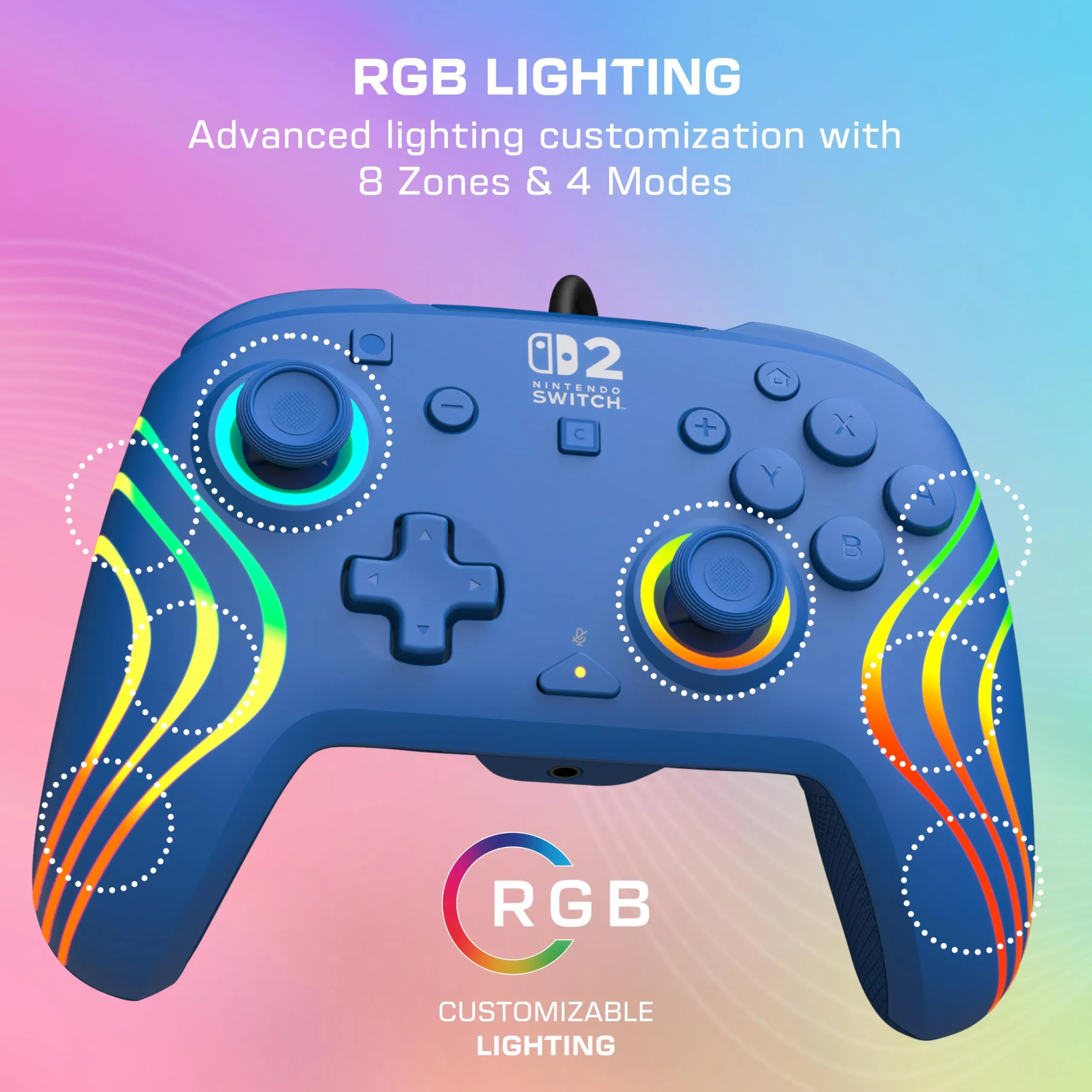 Turtle Beach Afterglow Gaming Controller RGB Wired for Nintendo Switch, Blue - immagine 3