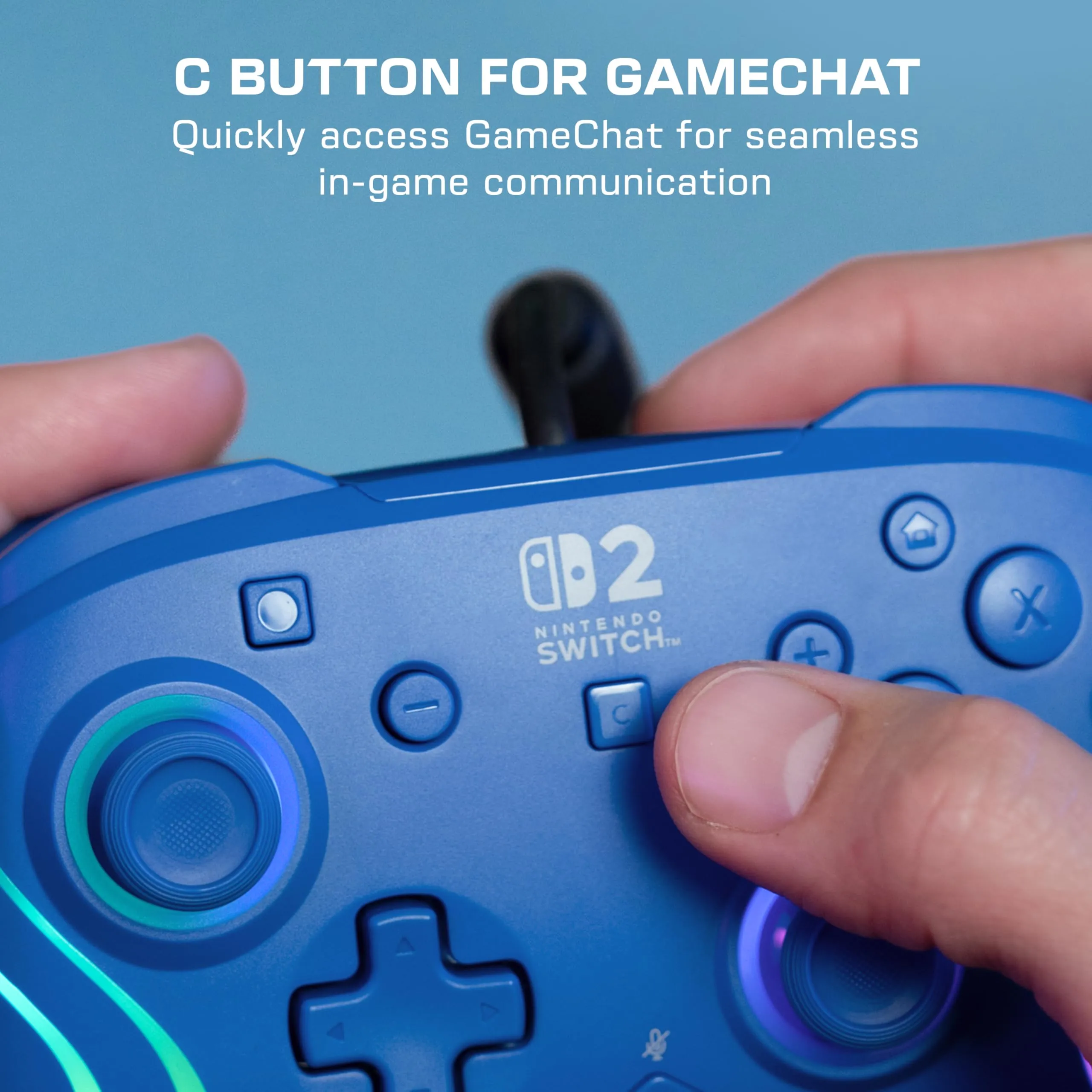 Turtle Beach Afterglow Gaming Controller RGB Wired for Nintendo Switch, Blue - immagine 5