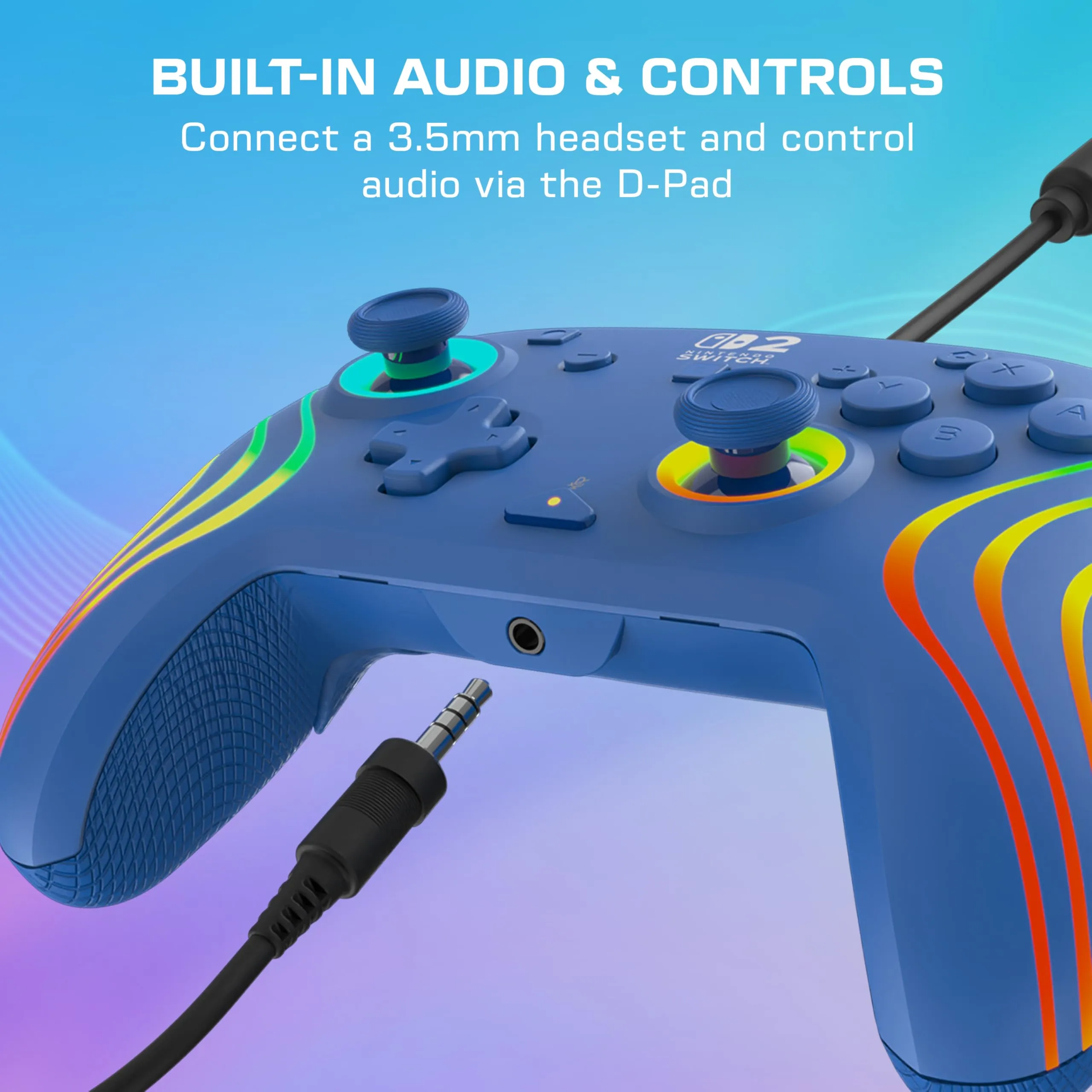 Turtle Beach Afterglow Gaming Controller RGB Wired for Nintendo Switch, Blue - immagine 7