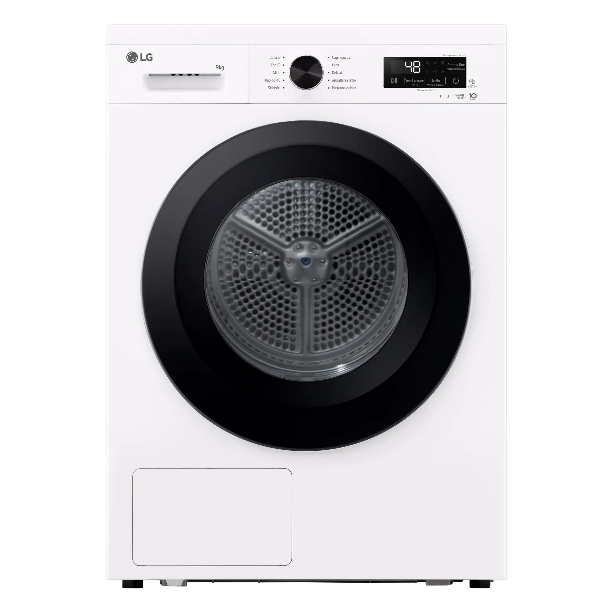 LG RNX1009NWK Asciugatrice 9 kg a Pompa di Calore Wi-Fi Bianco - immagine 1