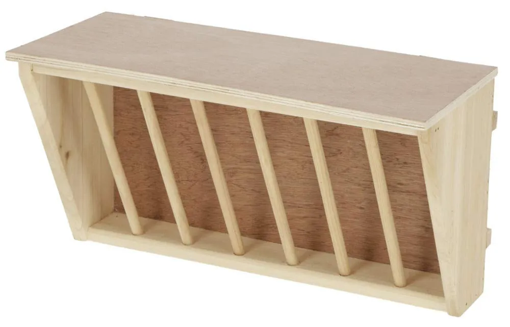 Kerbl Pet Portafieno con seduta 37x17x20 cm, legno naturale - immagine 1