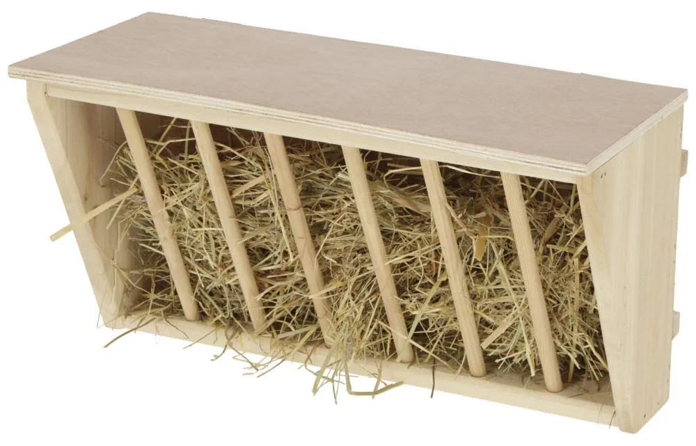 Kerbl Pet Portafieno con seduta 37x17x20 cm, legno naturale - immagine 2