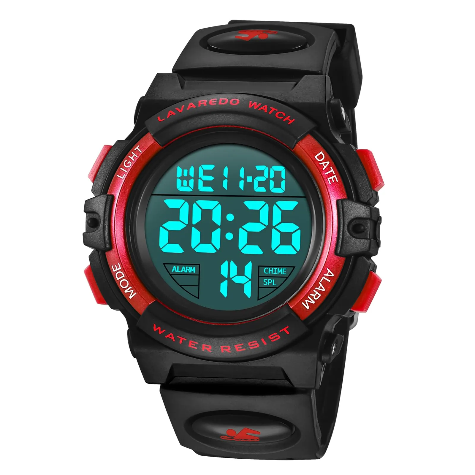 aswan watch Orologio Digitale Bambino con Sveglia e Cronometro, Blu S/M - immagine 1