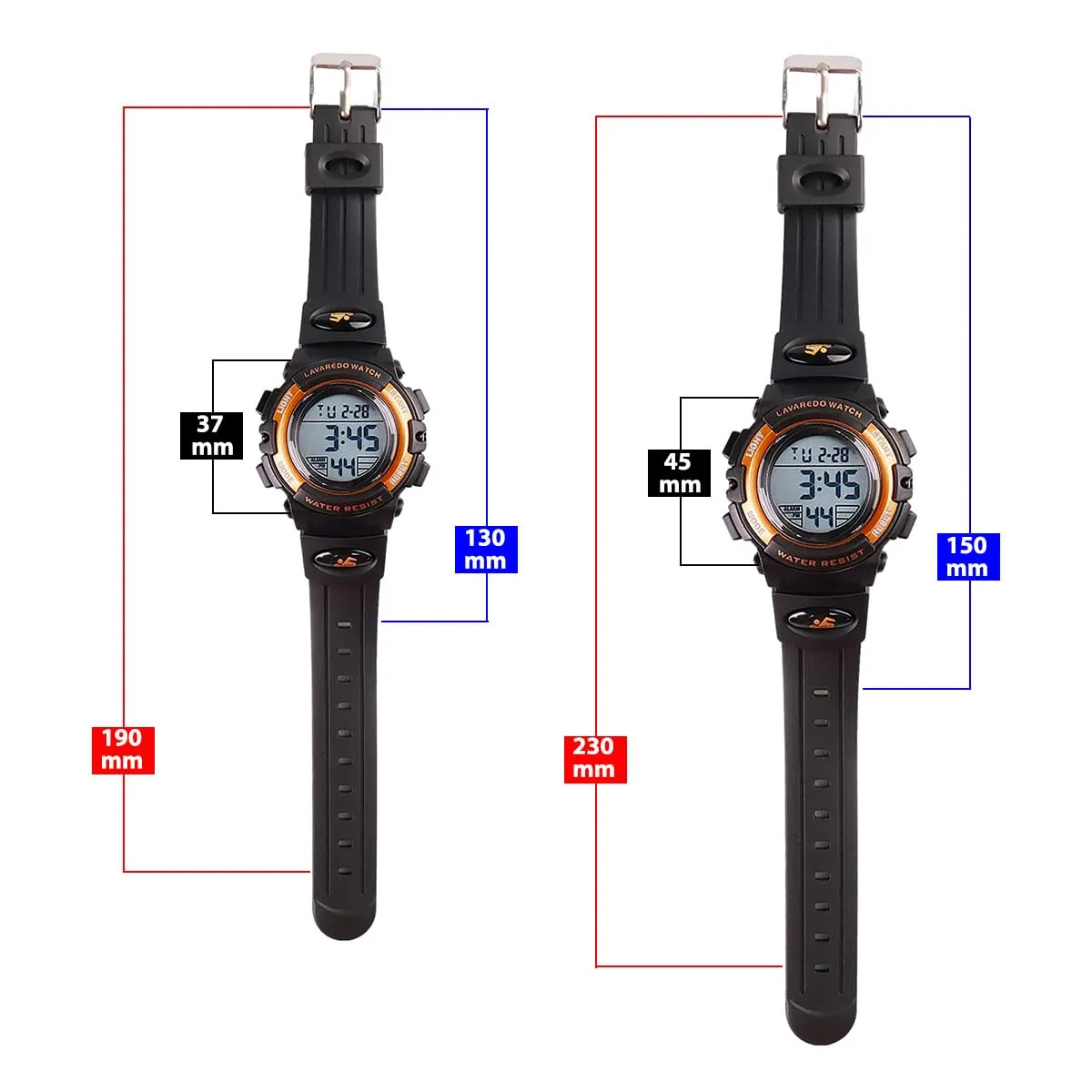 aswan watch Orologio Digitale Bambino con Sveglia e Cronometro, Blu S/M - immagine 5