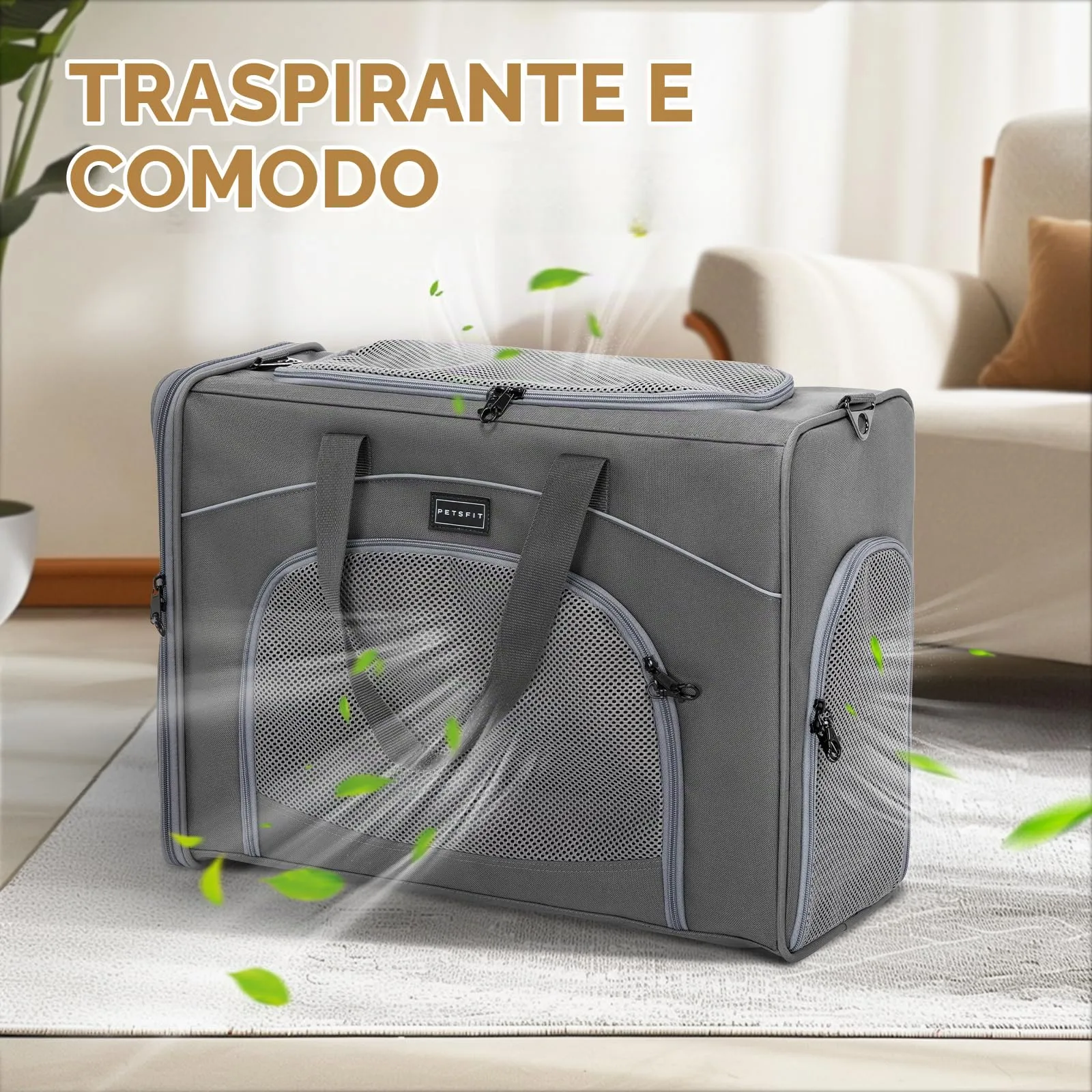 Petsfit Trasportino per Cani e Gatti, 55 x 40 x 23 cm - immagine 5
