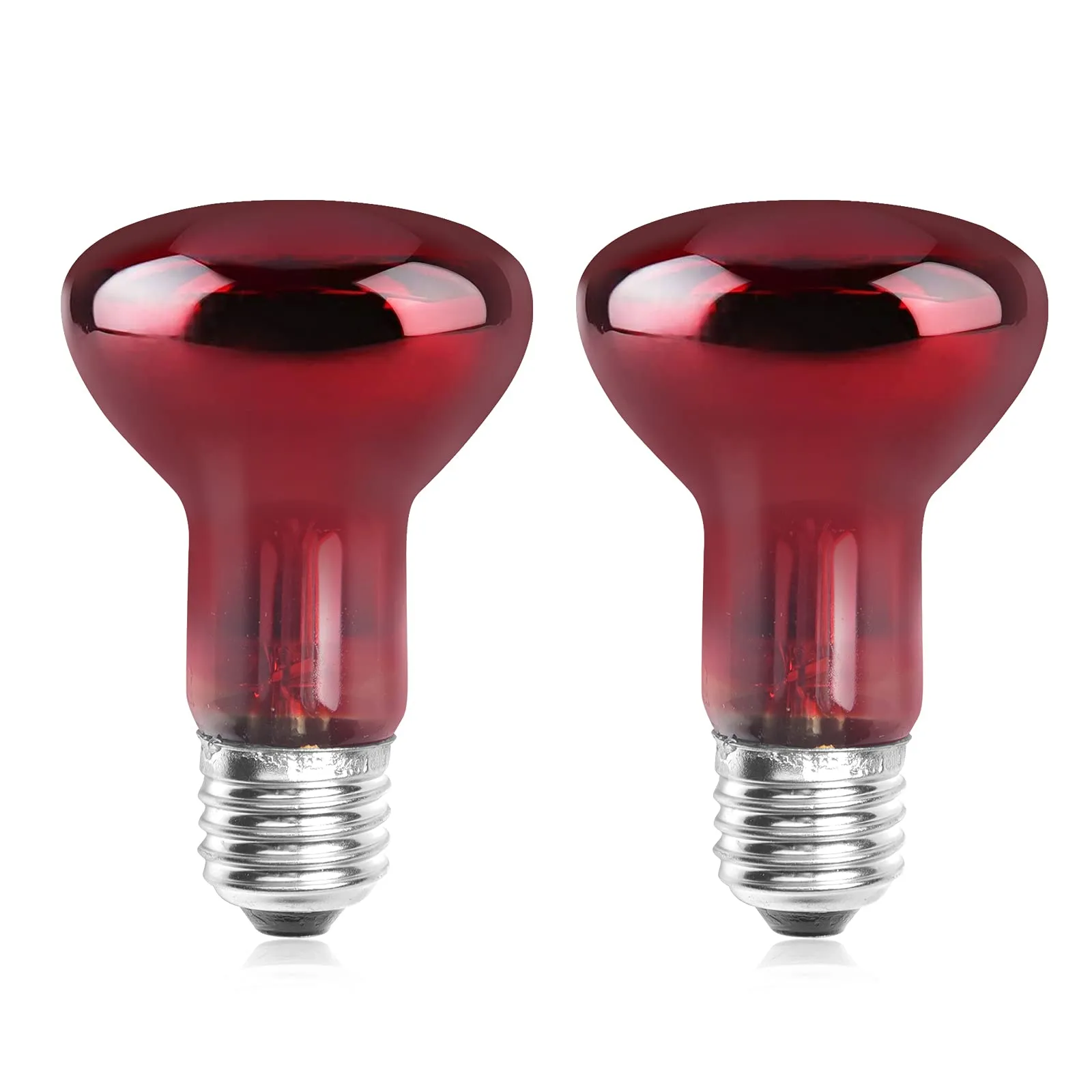 Bonlux Lampada di Calore a Infrarossi 50W E27 R63 Dimmerabile, Luce Rossa UVA+UVB per Rettili, Anfibi e Tartarughe (2Pcs) - immagine 1