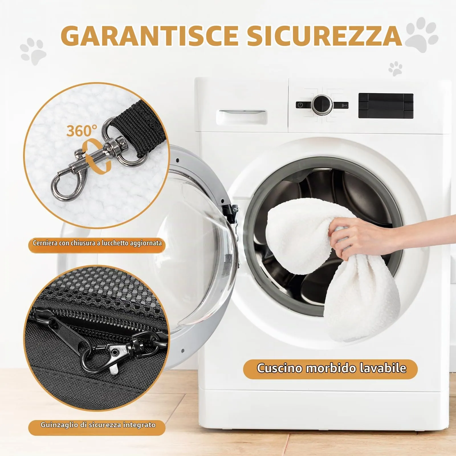 Petsfit Trasportino per gatti e cani di piccola taglia, pieghevole, approvato dalla compagnia aerea, nero - immagine 7