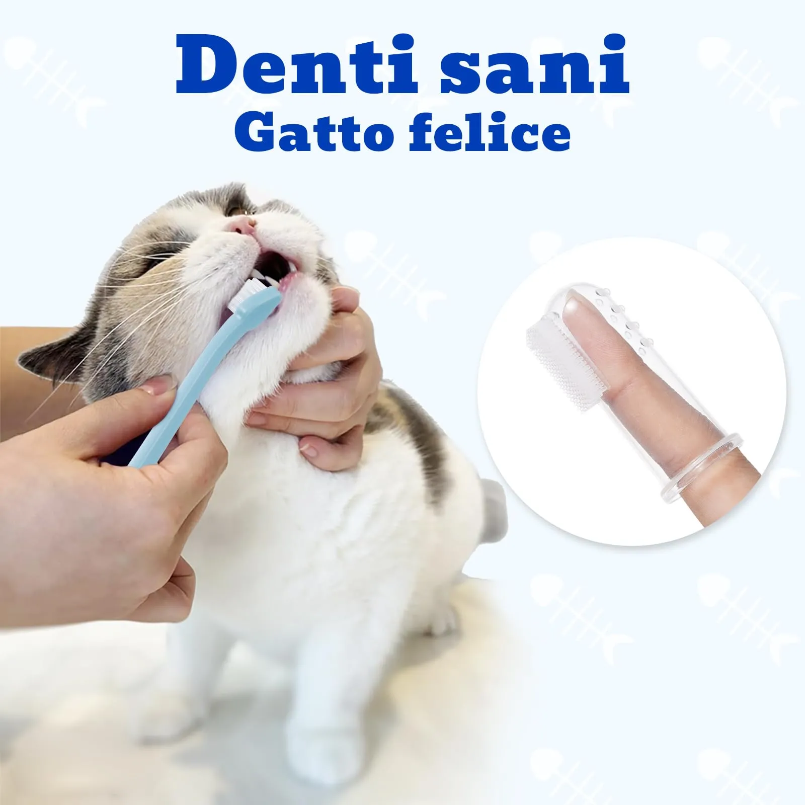 Oivolii Kit Dentifricio per Gatti al Gusto di Tonno senza Fluoro, 30 g - immagine 5