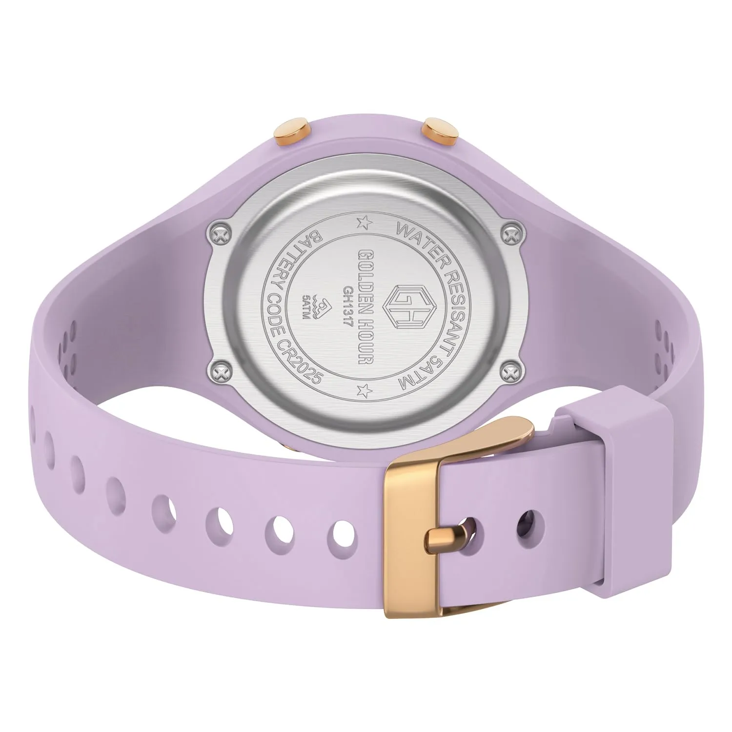 Golden Hour Orologio Digitale Donna Sportivo Professionale, 50M (5ATM) Impermeabile, Cronometro, Sveglia, Cinturino in Silicone - immagine 4