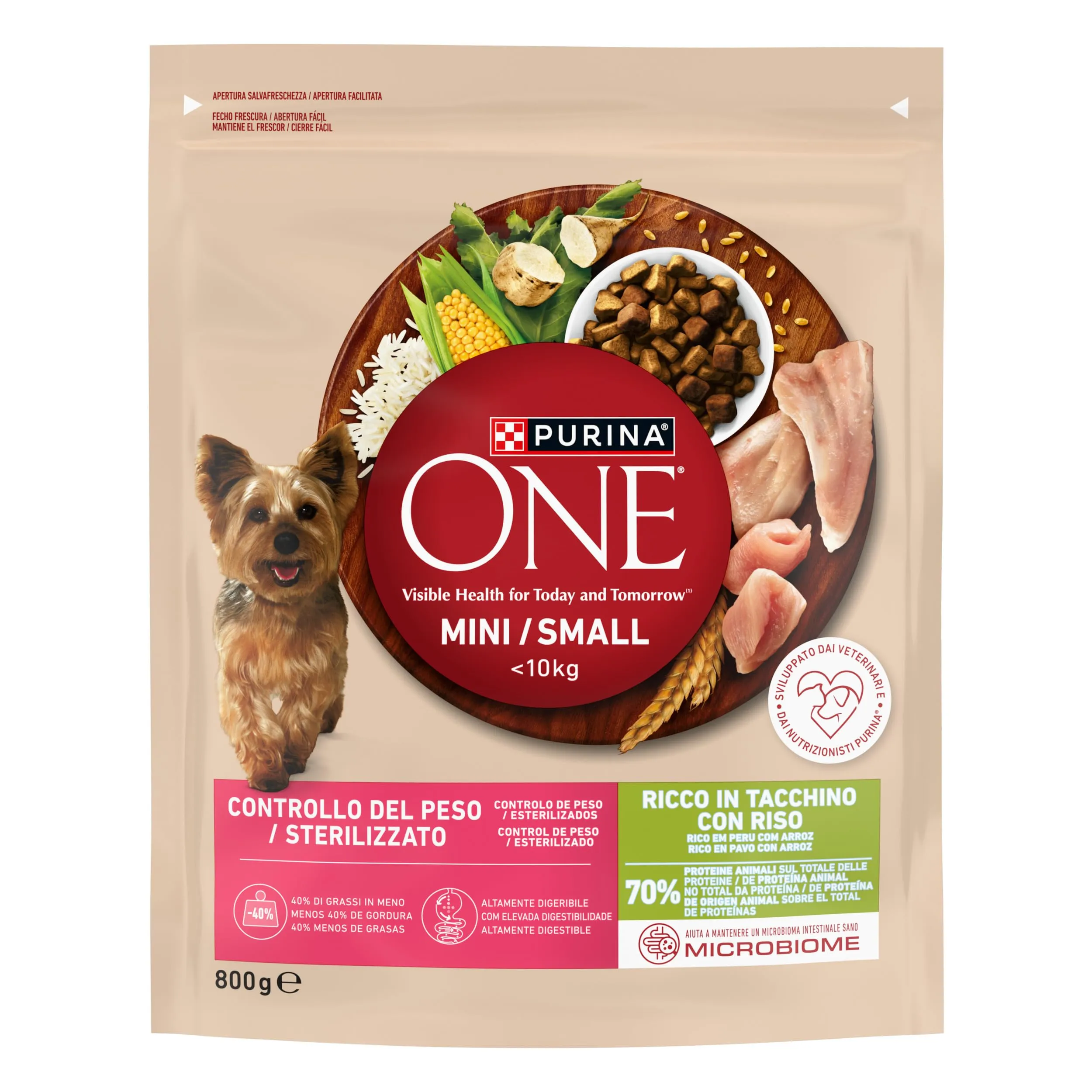 Purina One Controllo del Peso Crocchette per Cani Adulti, 8 x 800g - immagine 2