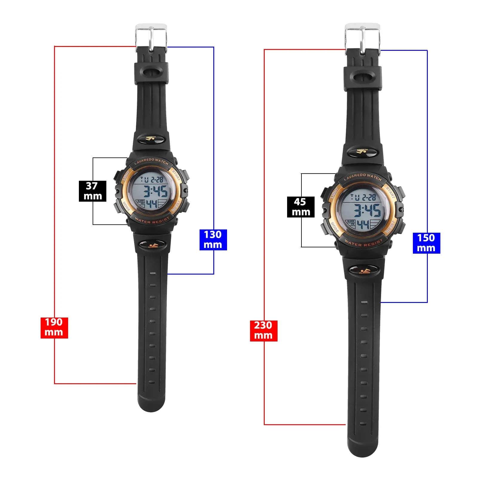 aswan watch Orologio Digitale Bambino con Sveglia e Cronometro, Blu S/M - immagine 5