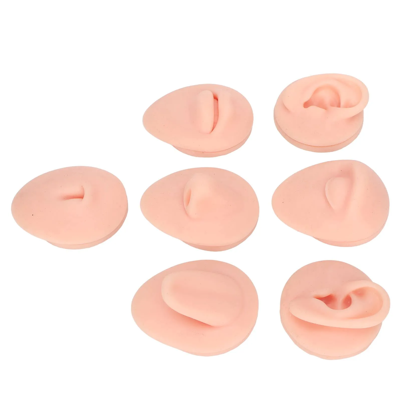 Socobeta Body Piercing Practice Model Simulation Silicone Ear Eye Nose Mouth Tongue and Navel for Beginners (Light Skin Color) - immagine 9