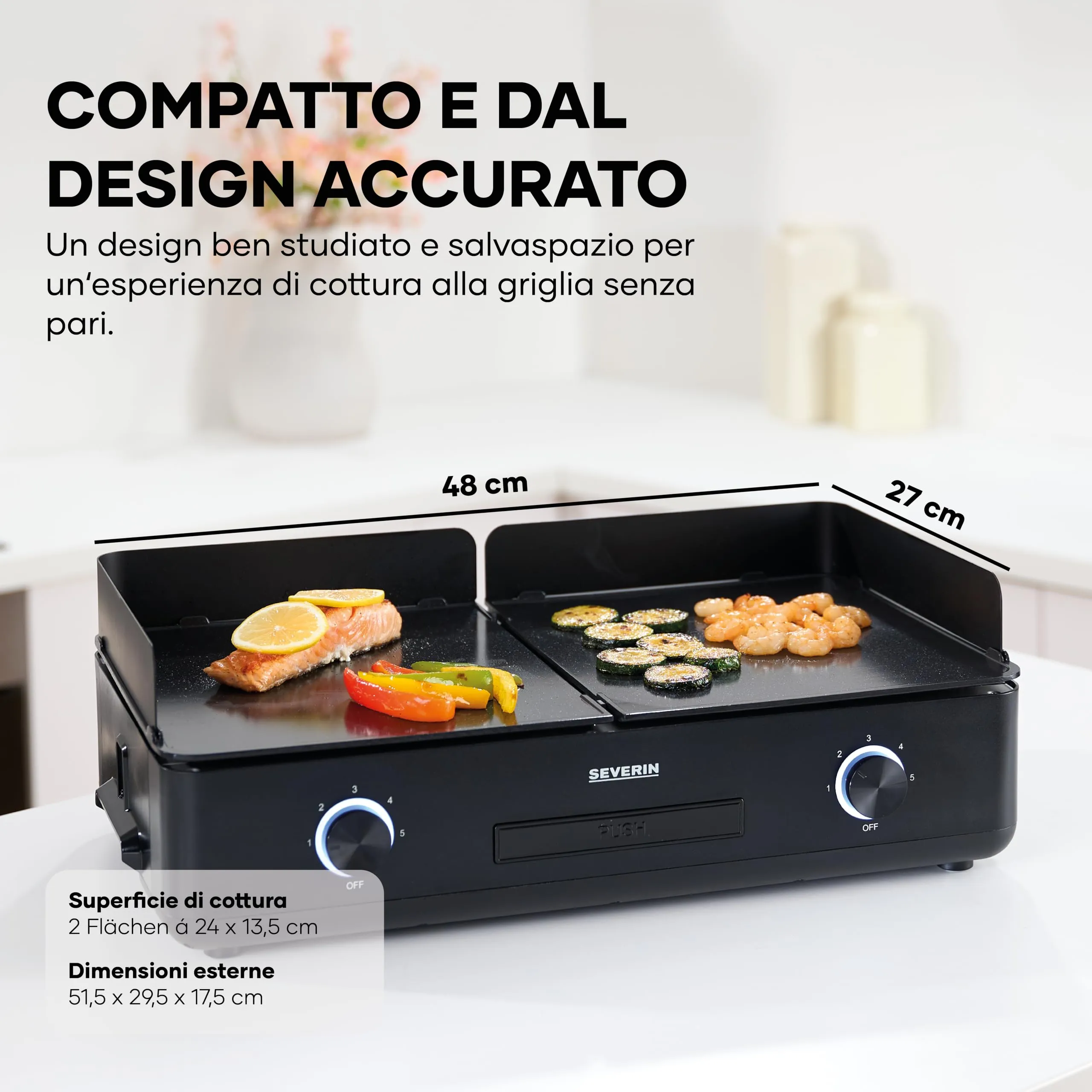 Severin Piastra Griglia Plancha XXL 2200W PG 8569 - immagine 2