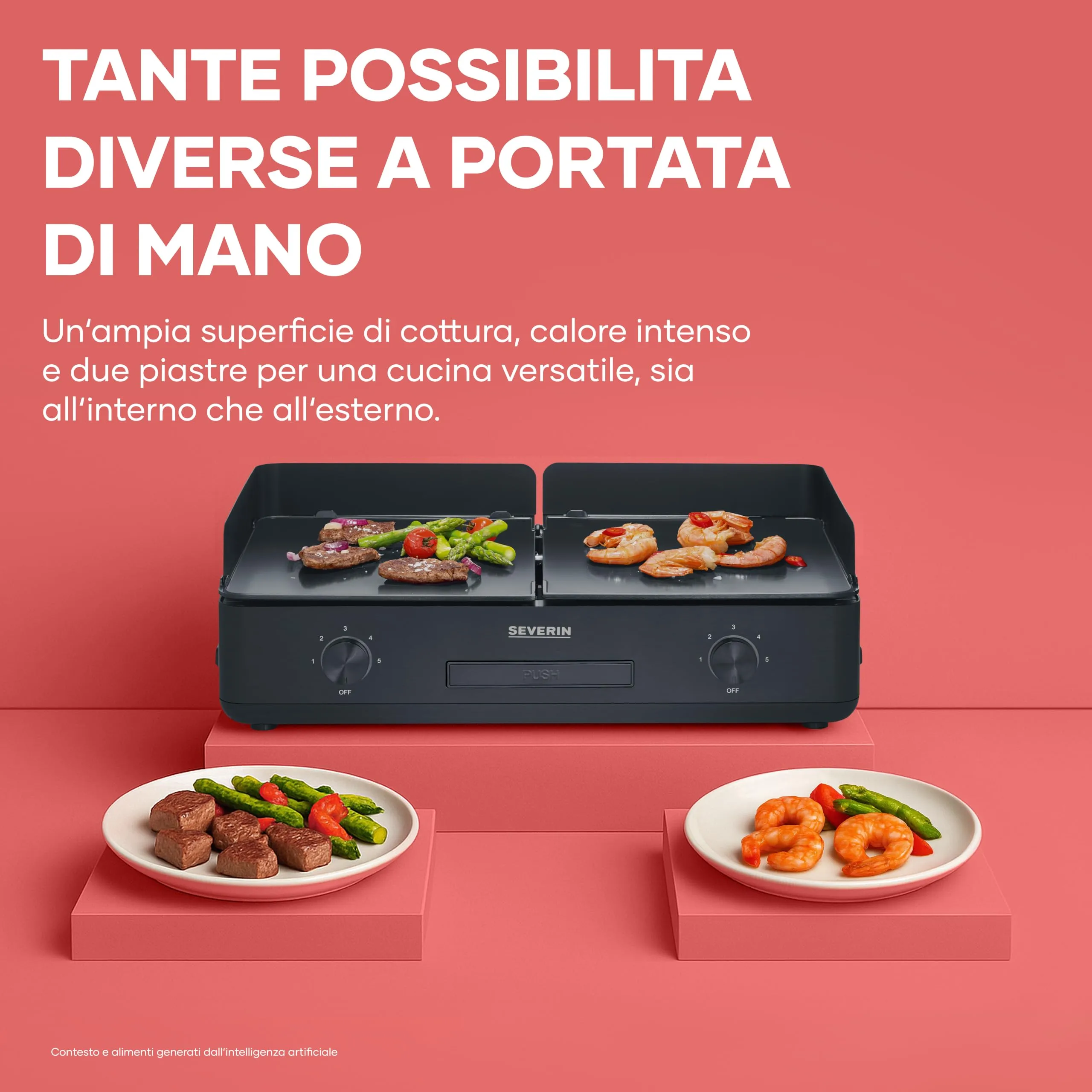 Severin Piastra Griglia Plancha XXL 2200W PG 8569 - immagine 4