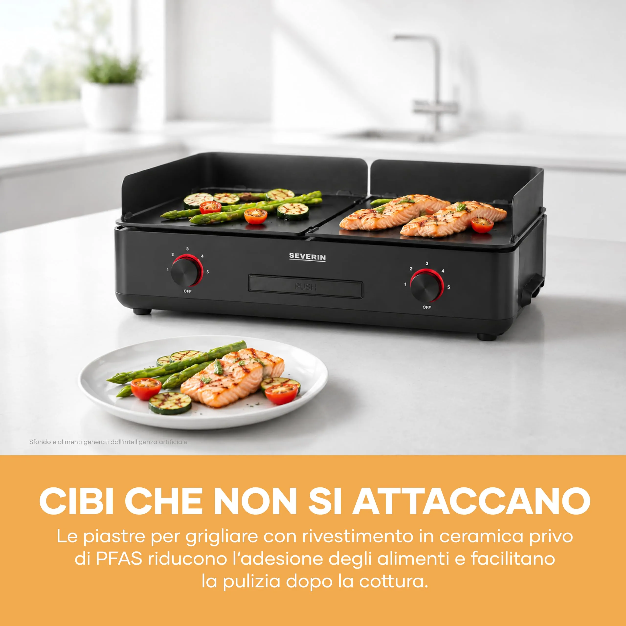 Severin Piastra Griglia Plancha XXL 2200W PG 8569 - immagine 8