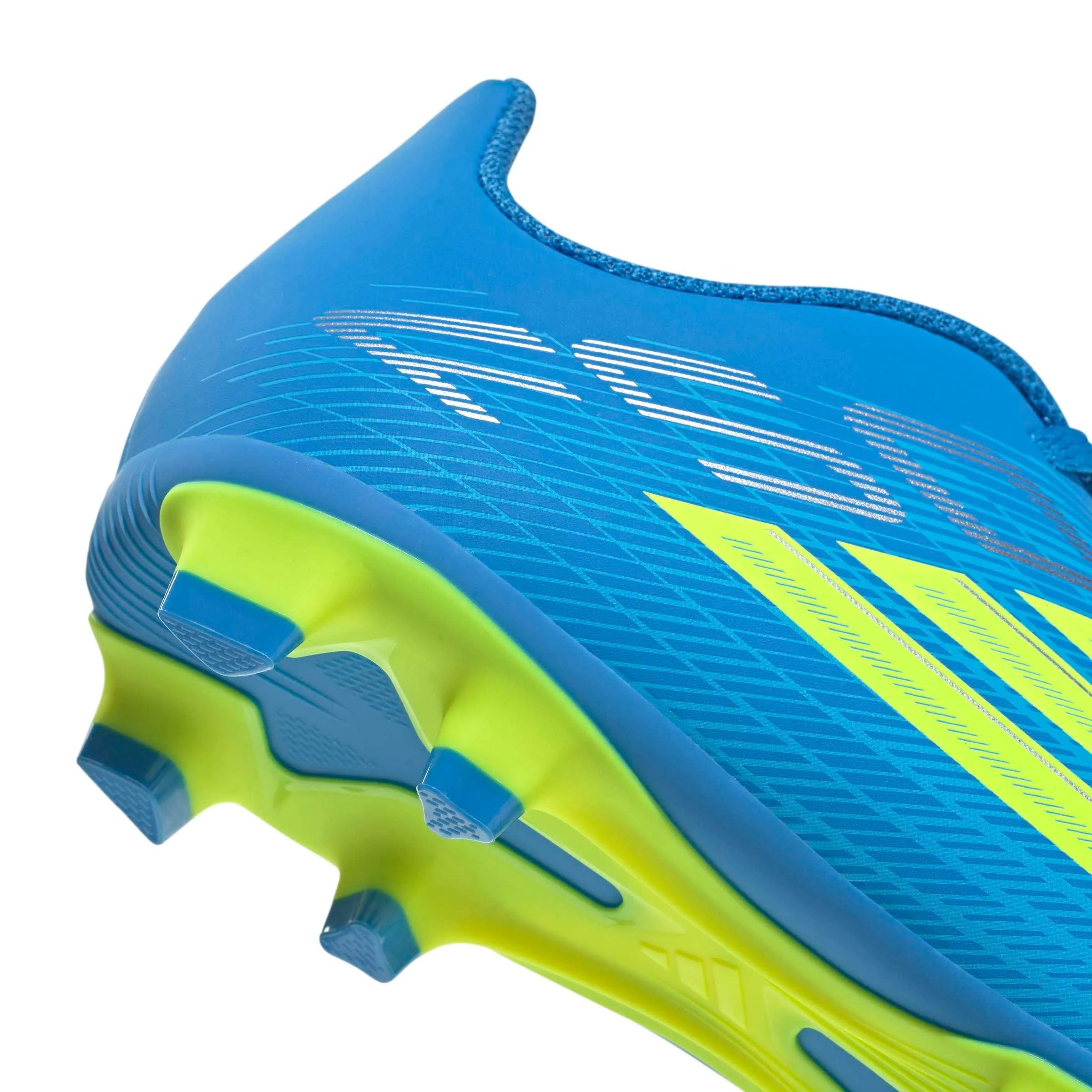 adidas F50 Club Firm Ground/Multi Ground Football Boots Kids, Lucid Ray Blue/Team Solar Yellow 2/Lucid Aquamarine, 29 EU - immagine 6