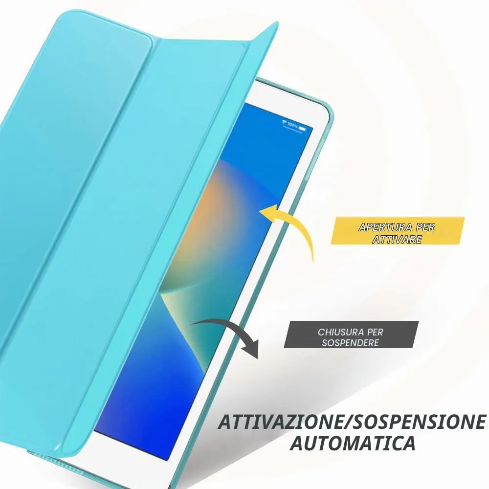 MoKo Cover per iPad 9a/8a/7a Gen 10.2 pollici (2019-2021), Blu Pavone - immagine 3