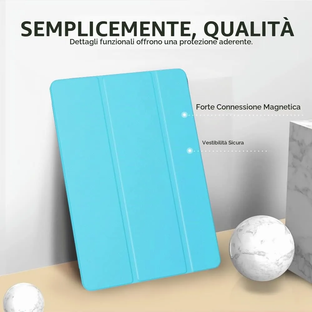 MoKo Cover per iPad 9a/8a/7a Gen 10.2 pollici (2019-2021), Blu Pavone - immagine 4