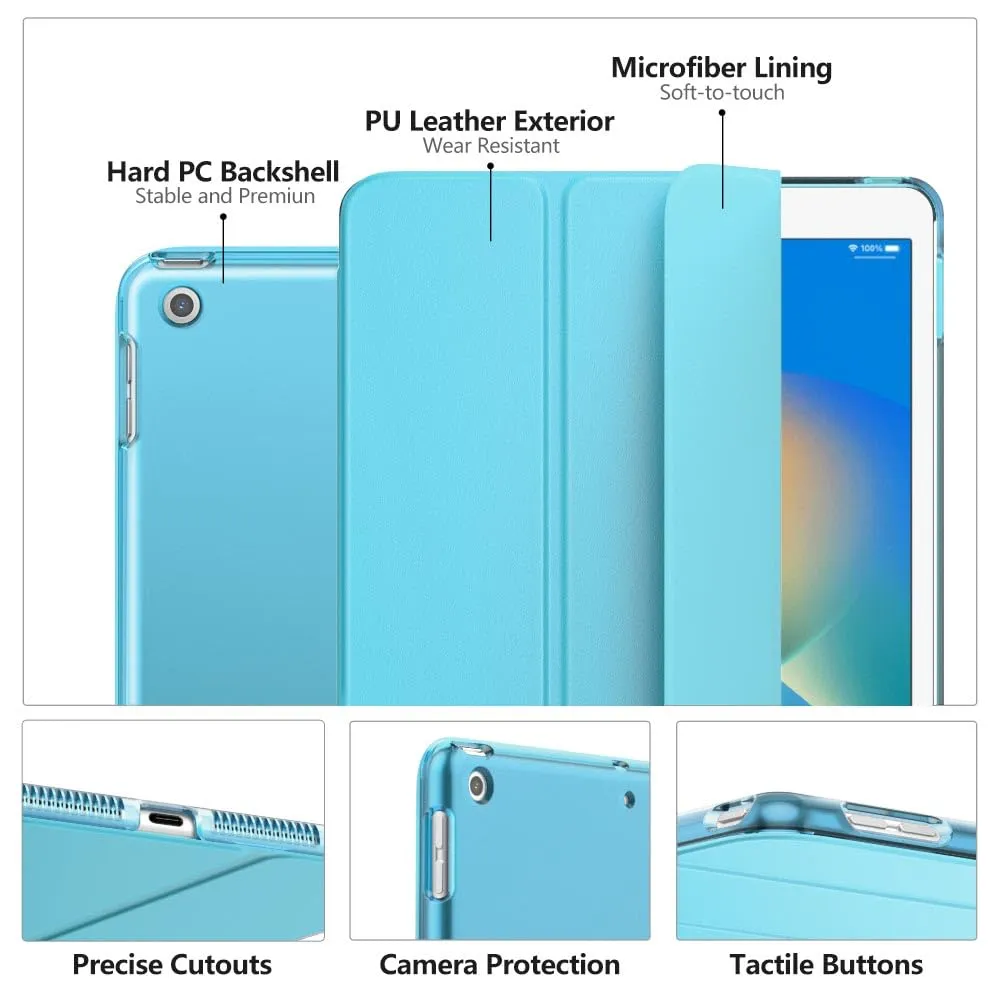 MoKo Cover per iPad 9a/8a/7a Gen 10.2 pollici (2019-2021), Blu Pavone - immagine 5