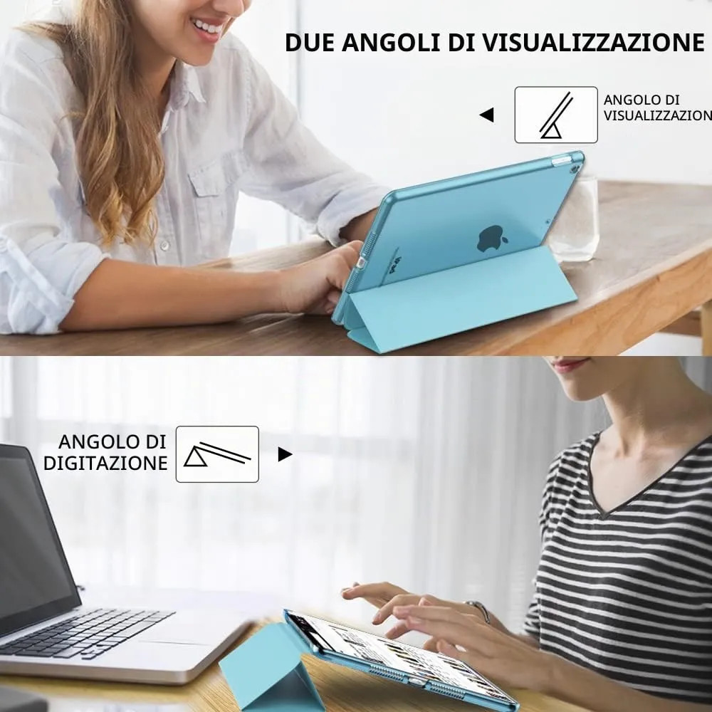 MoKo Cover per iPad 9a/8a/7a Gen 10.2 pollici (2019-2021), Blu Pavone - immagine 6