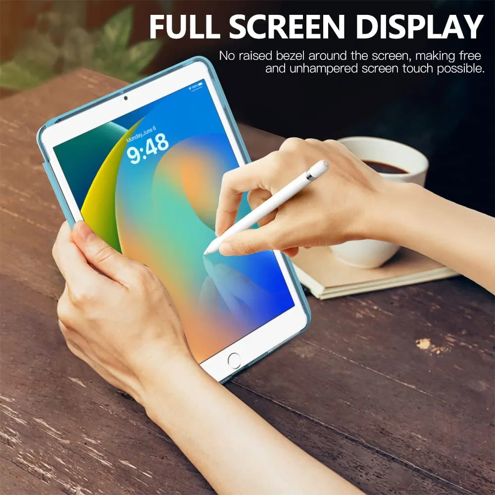 MoKo Cover per iPad 9a/8a/7a Gen 10.2 pollici (2019-2021), Blu Pavone - immagine 7