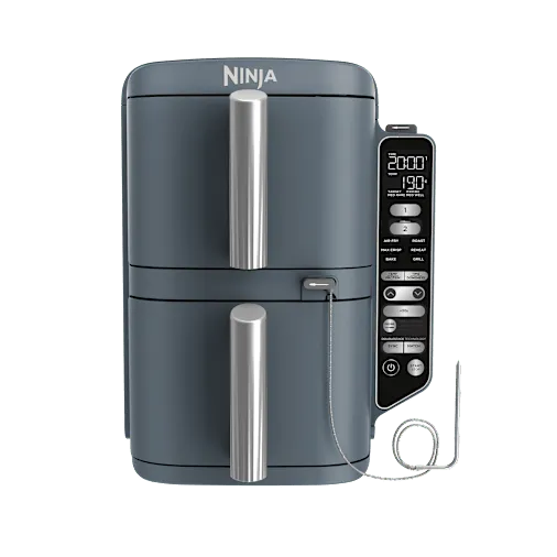 Ninja Double Stack XL Friggitrice ad aria verticale da 9,5 L con termometro, Blu basalto - immagine 1