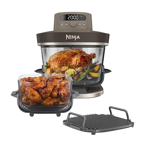 Ninja CRISPi PRO Friggitrice ad aria in vetro XL con Griglia in Mocaccino - immagine 1