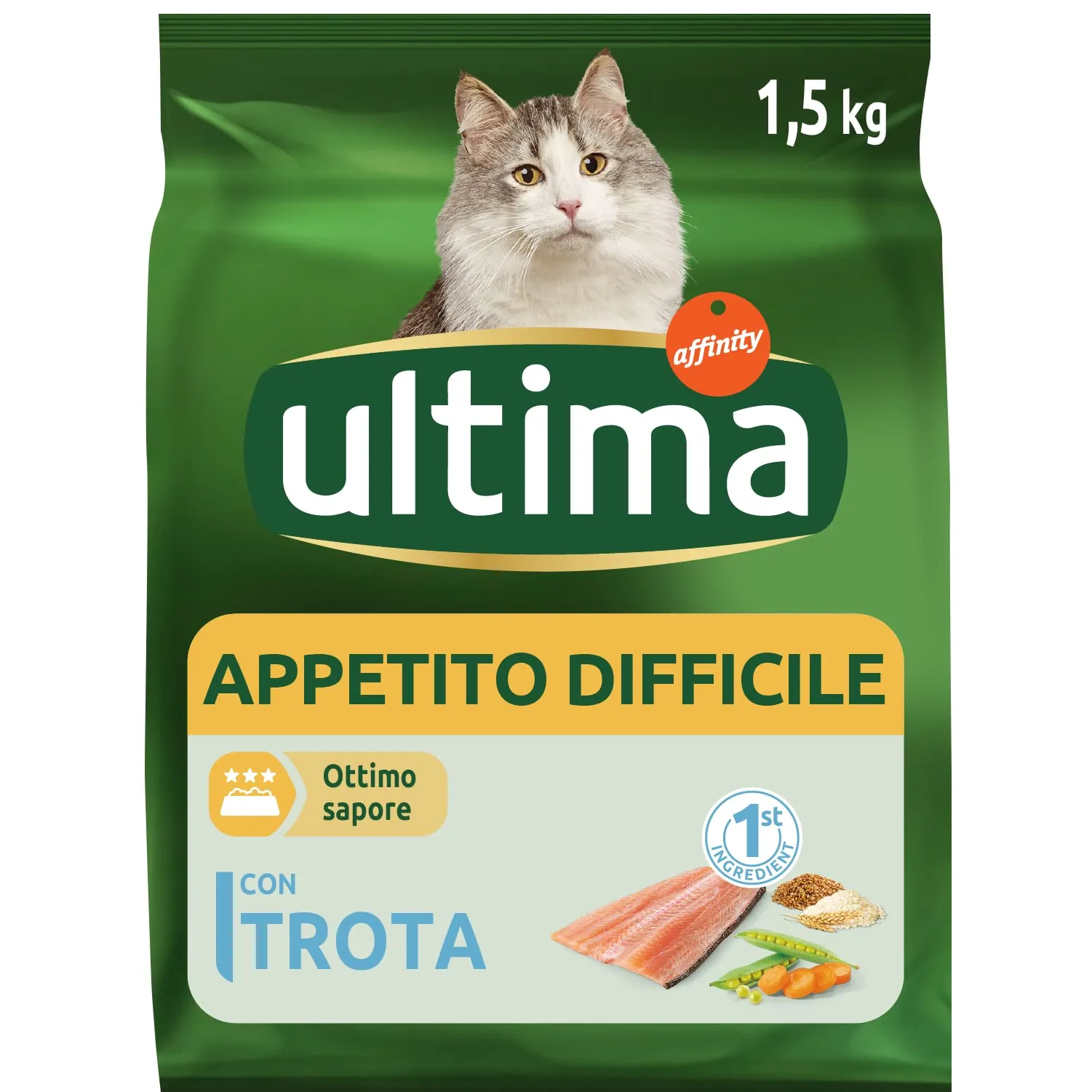 Ultima Cibo per Gatti Appetito Difficile con Trota, 1500g - immagine 2