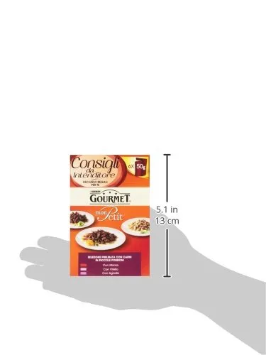 Gourmet Mon Petit Cibo Umido per Gatti Adulti Filettini con Manzo, Vitello e Agnello, 6 Buste da 50g - immagine 5