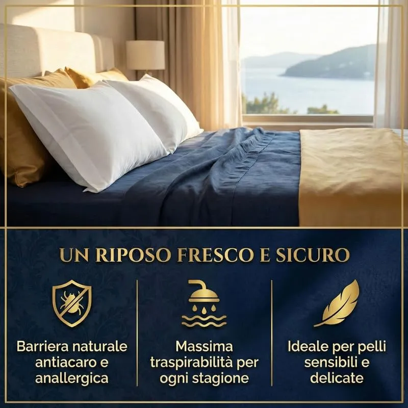 NARCISO Federe Cuscino 50x80 100% Cotone Antiacaro e Anallergica, Grigio Scuro - immagine 3