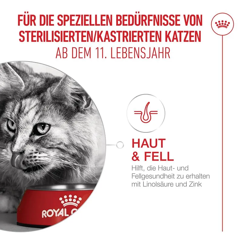 Royal Canin Ageing Sterilised 11+ Dry Cat Food, 3 x 400 g - immagine 6