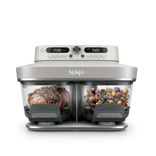 Ninja CRISPi DualZone Friggitrice ad aria in vetro, Avorio - immagine 1