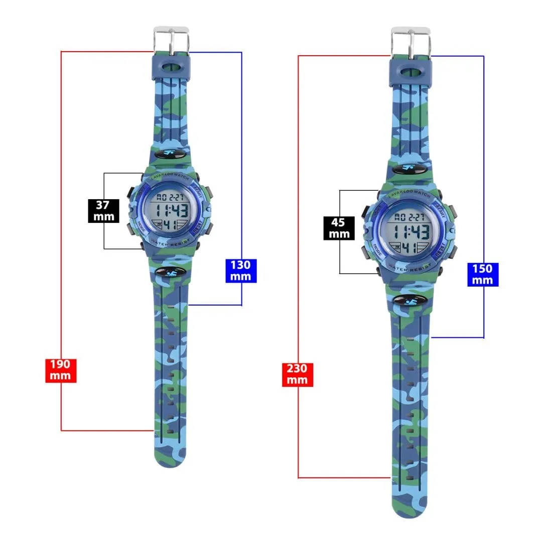 aswan watch Orologio Digitale Bambino con Sveglia e Cronometro, Blu, S/M - immagine 6