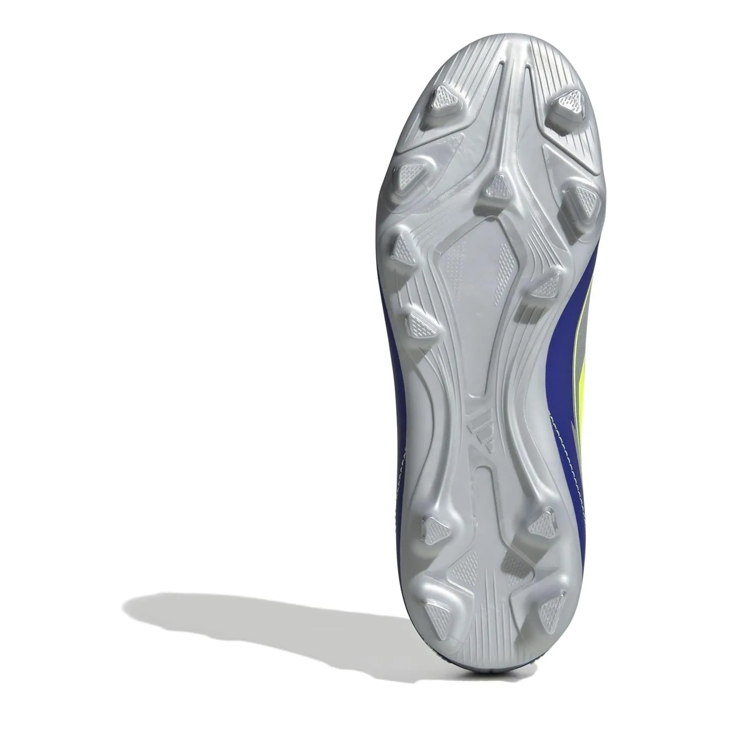 Adidas Bambini F50 Club Football Boots FG/MG - Silver Met./Solar Yellow/Lucid Blue - immagine 6