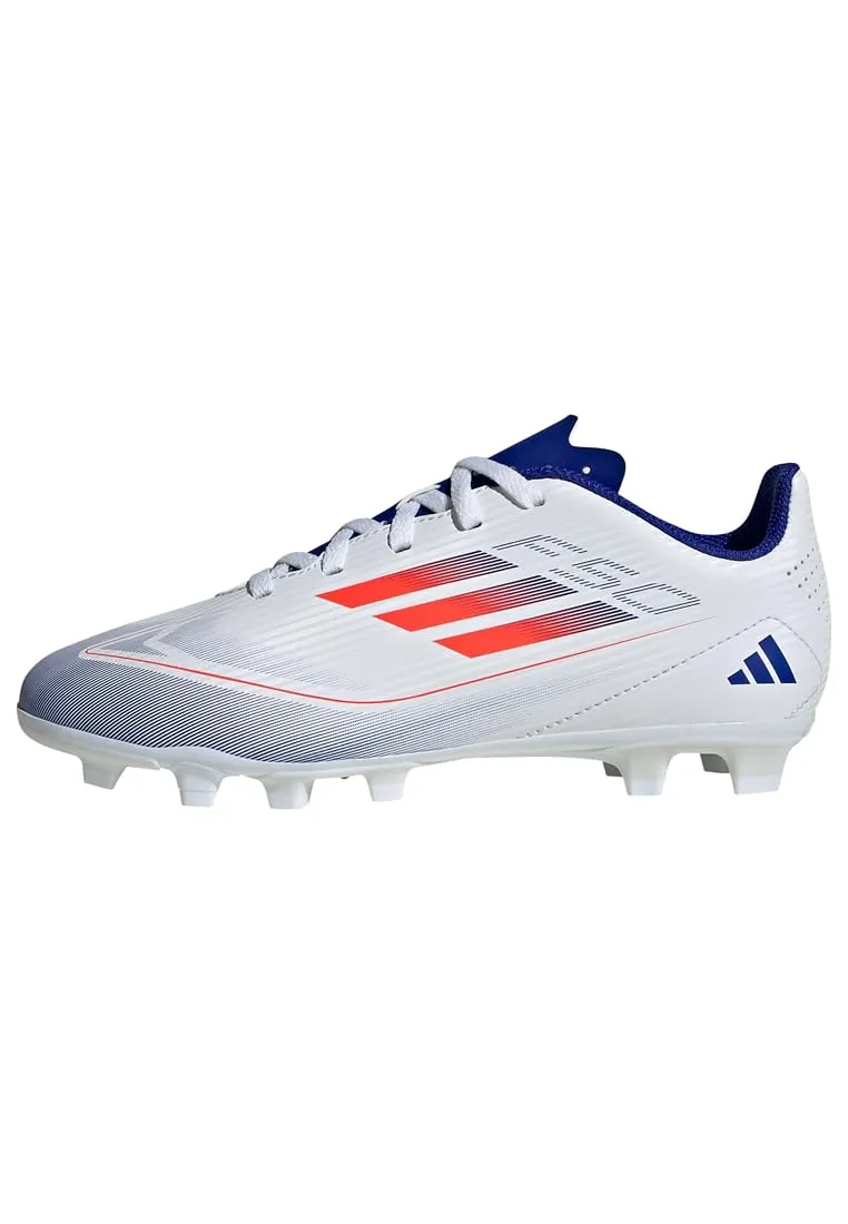 adidas Bambini F50 Club Football Boots Flexible Ground, Cloud White / Solar Red / Lucid Blue, 38 2/3 EU - immagine 1