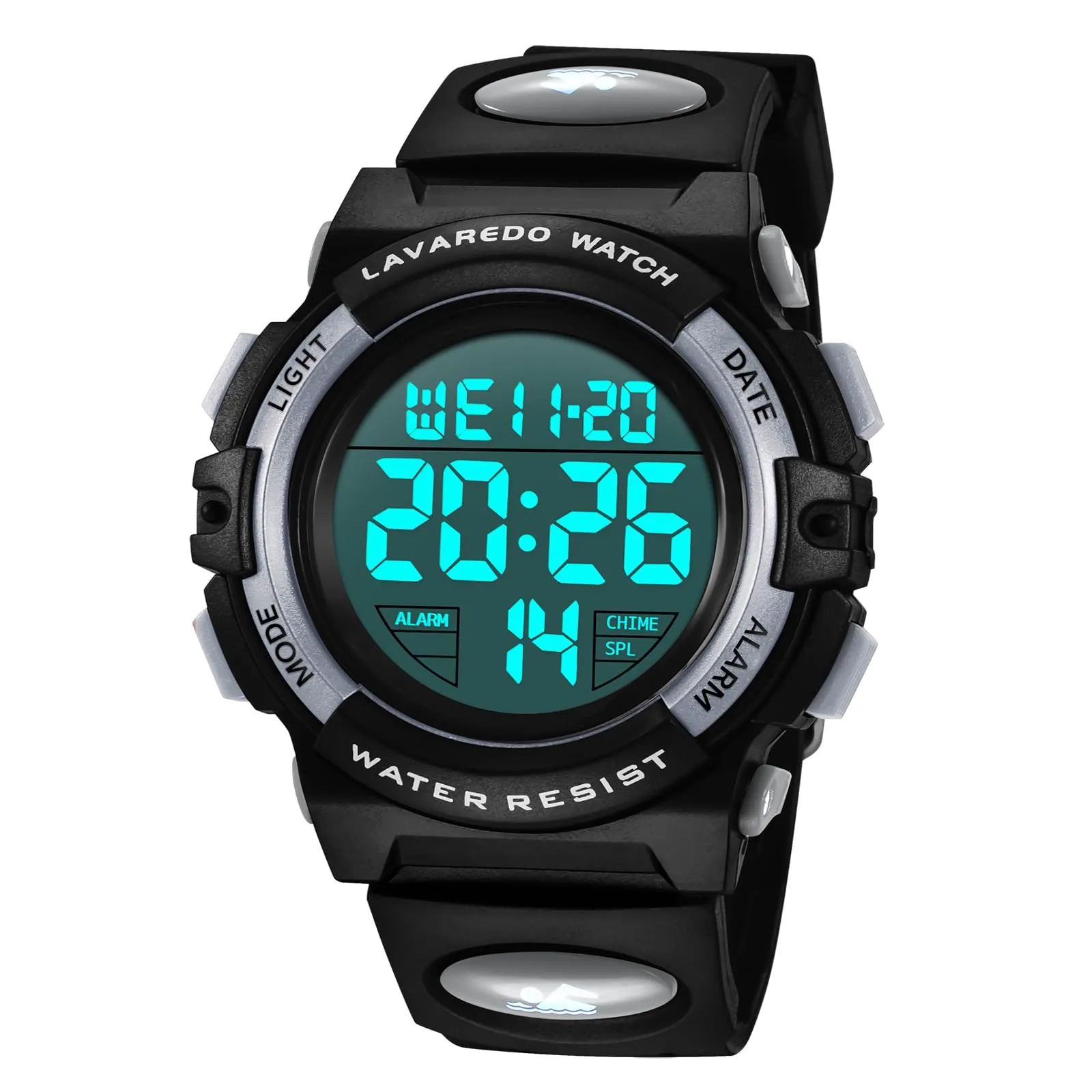 aswan watch Orologio Digitale Bambino con Sveglia e Cronometro, Blu S/M - immagine 1